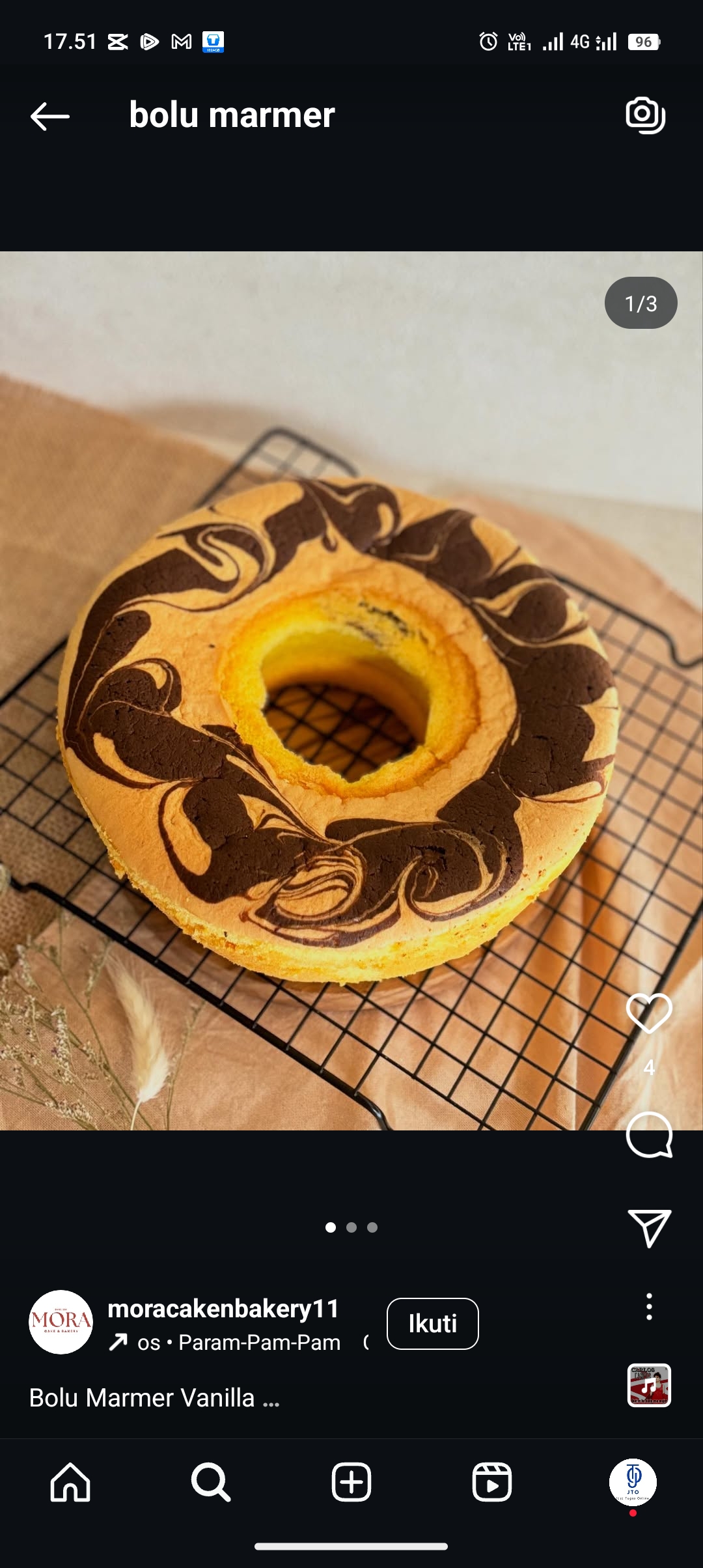 Resep bolu mermer enak