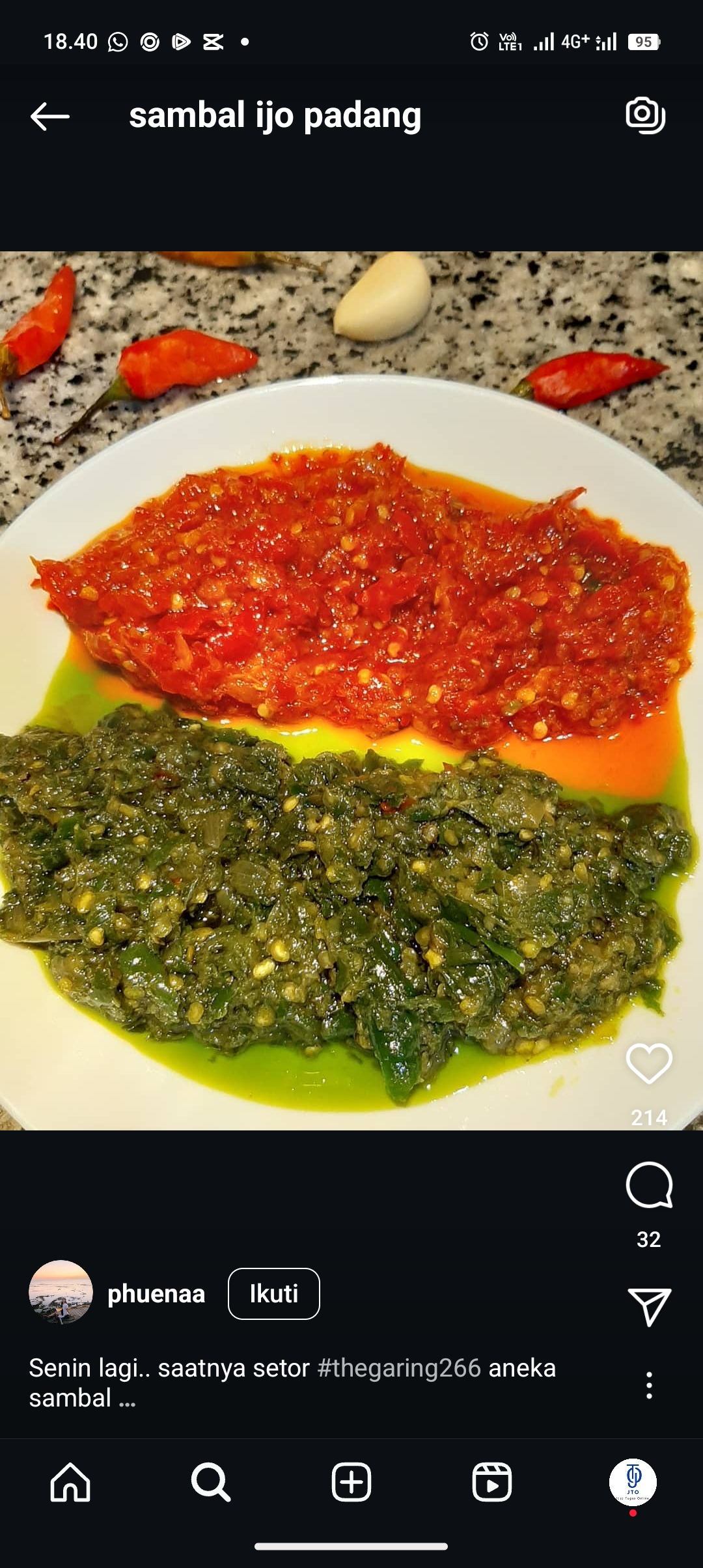 Cara mudah masak sambal ijo padang