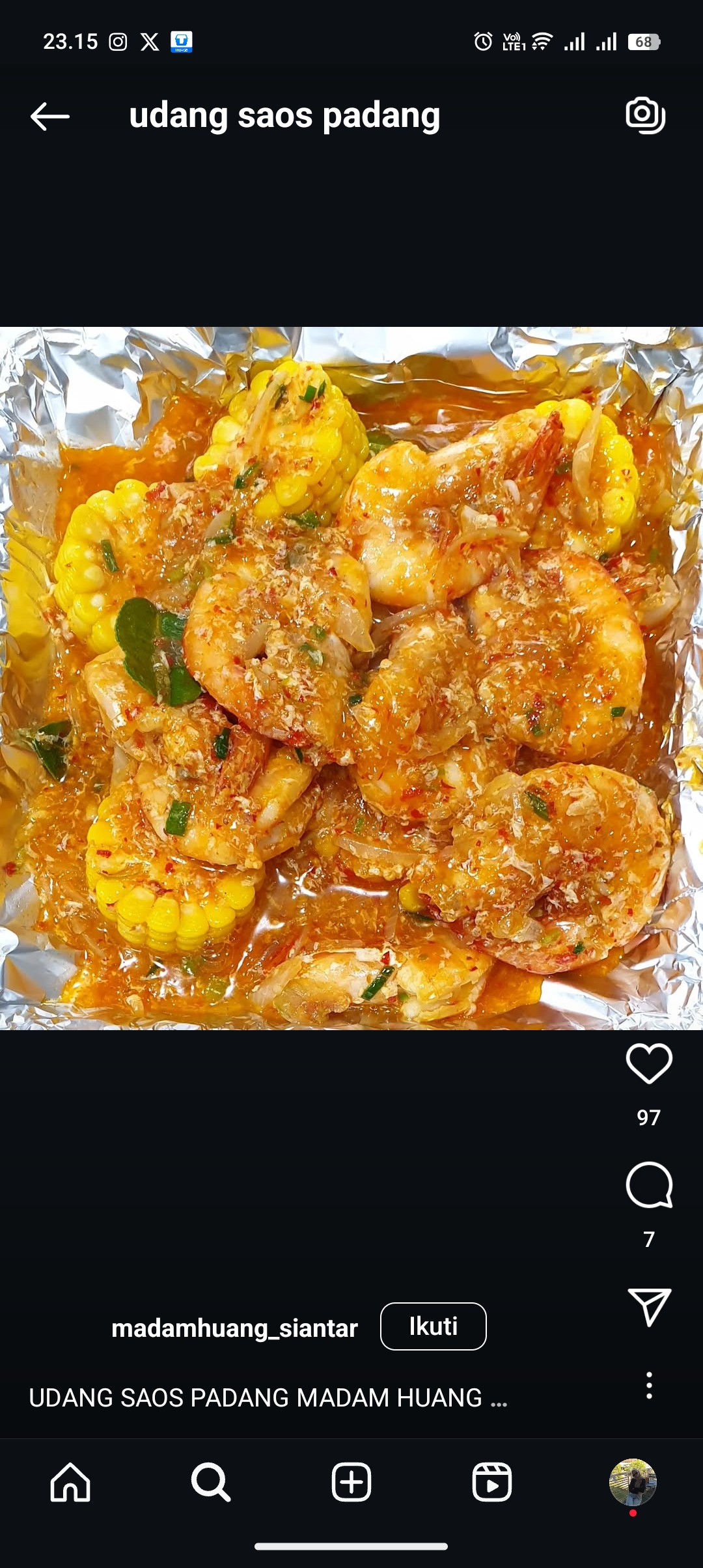 Udang saos padang