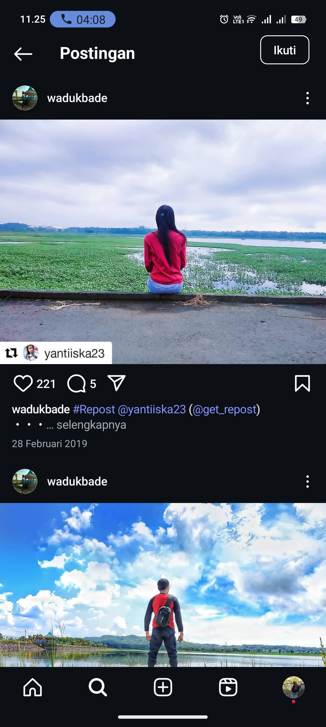 Keindahan  Waduk Bade