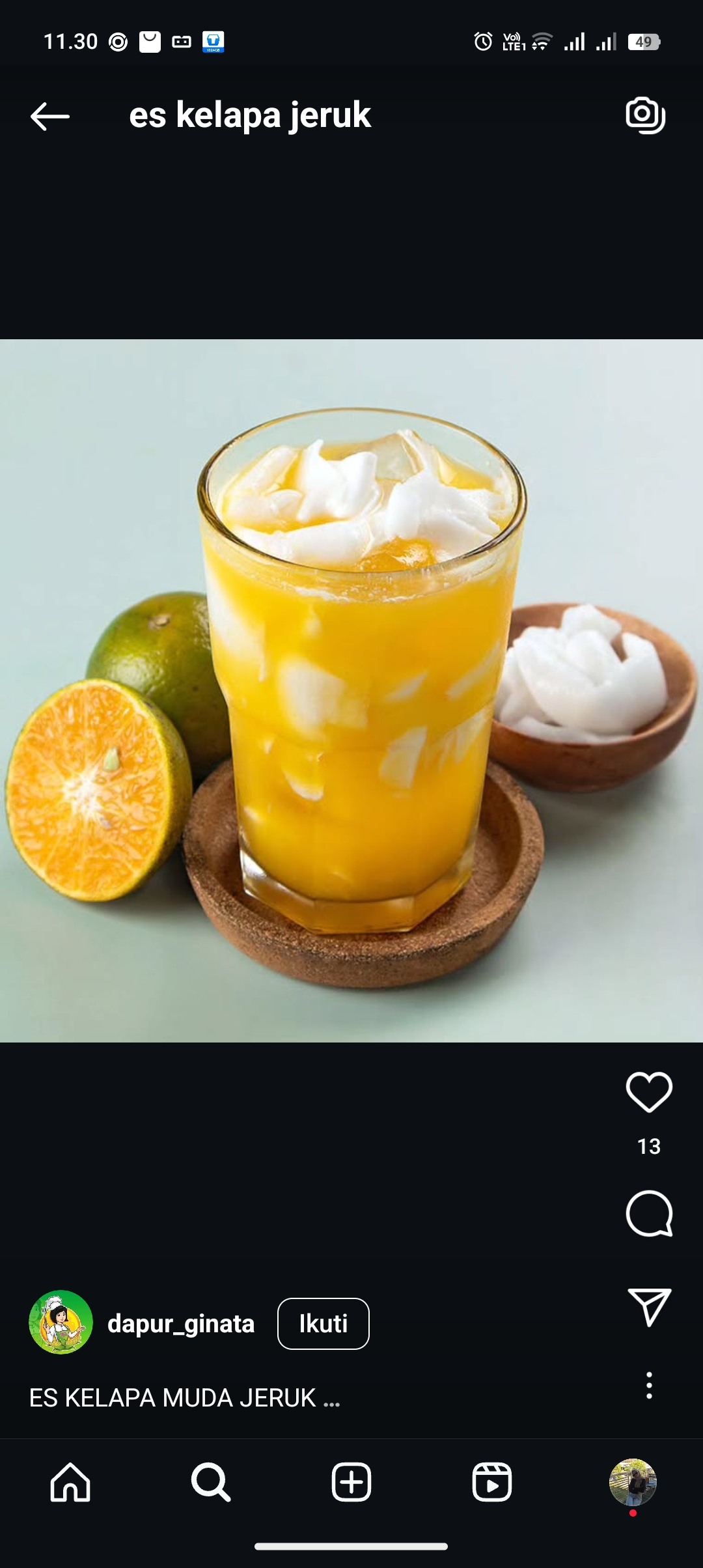 Resep Es Kelapa Muda