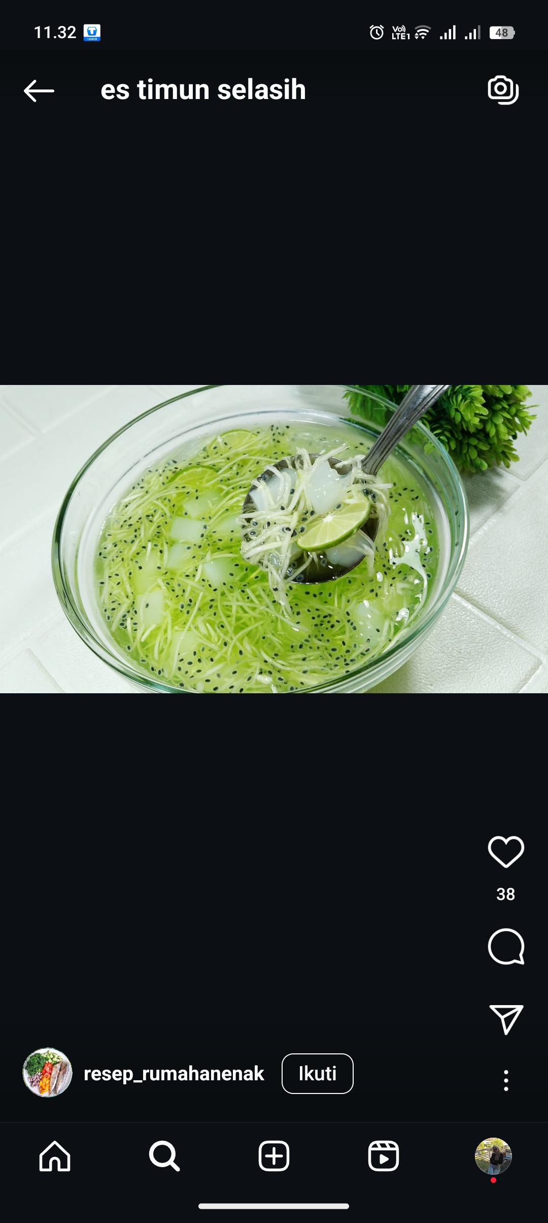 Resep es timun selasih