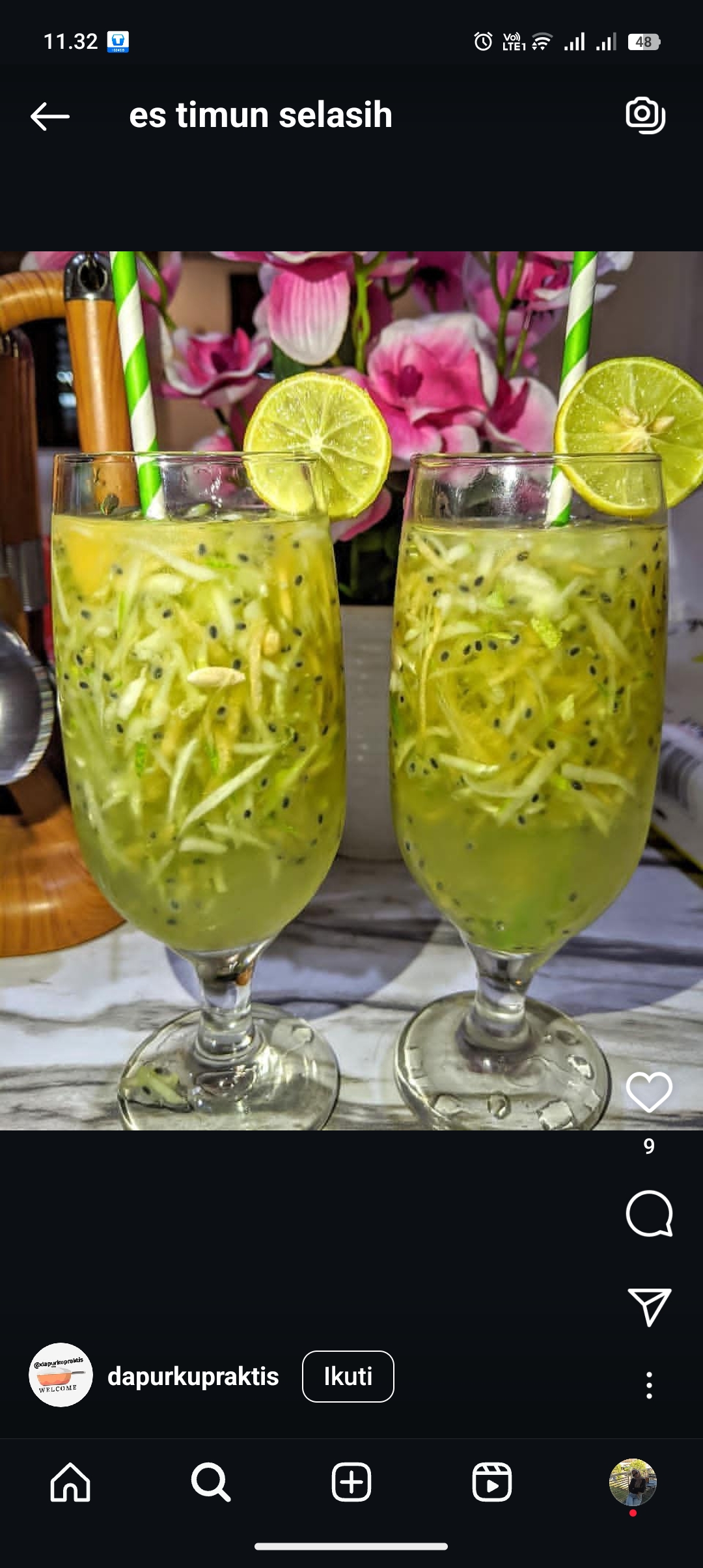 Resep es kelapa jeruk