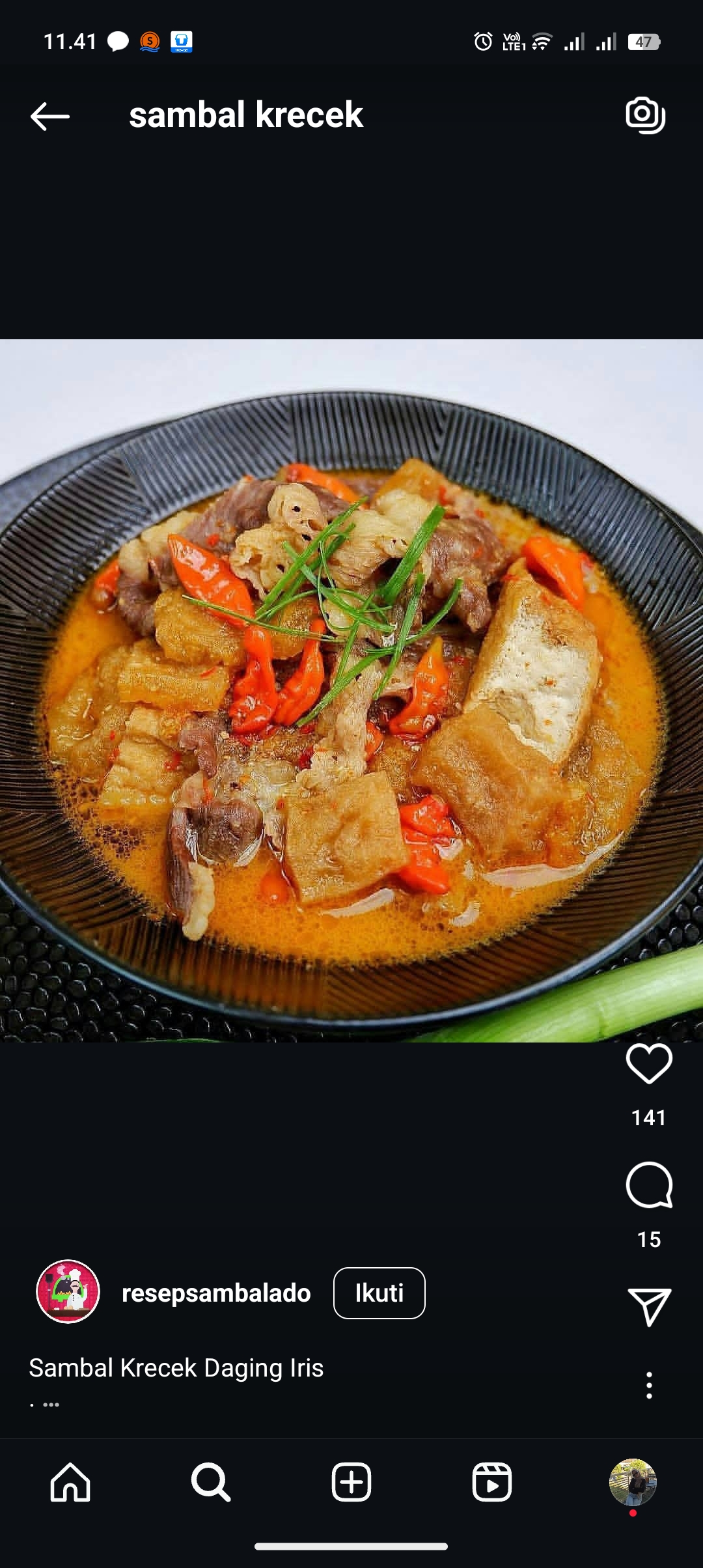Resep sambal krecek