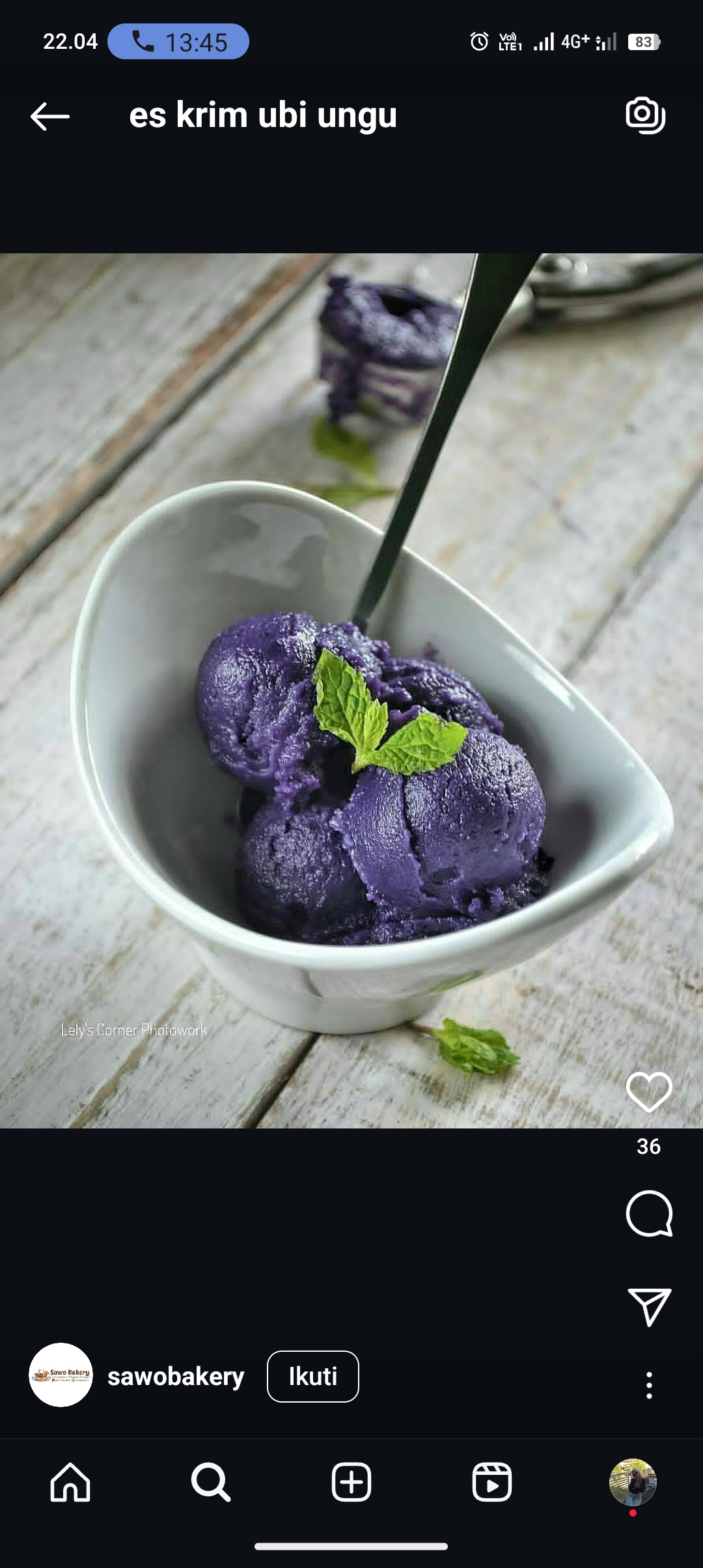 Resep es krim ubi ungu