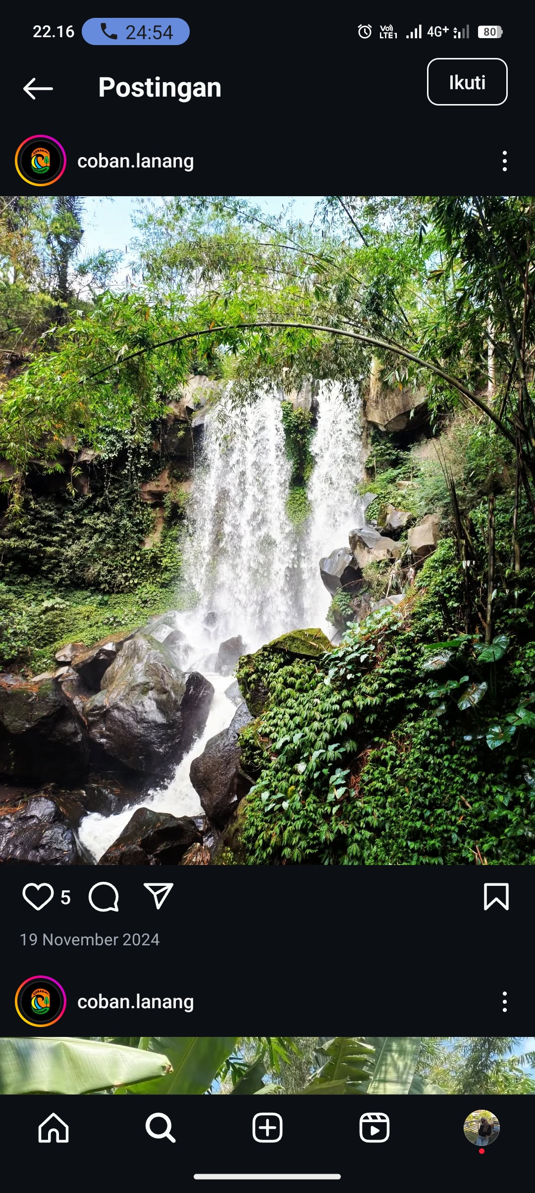 Wisata coban lanang
