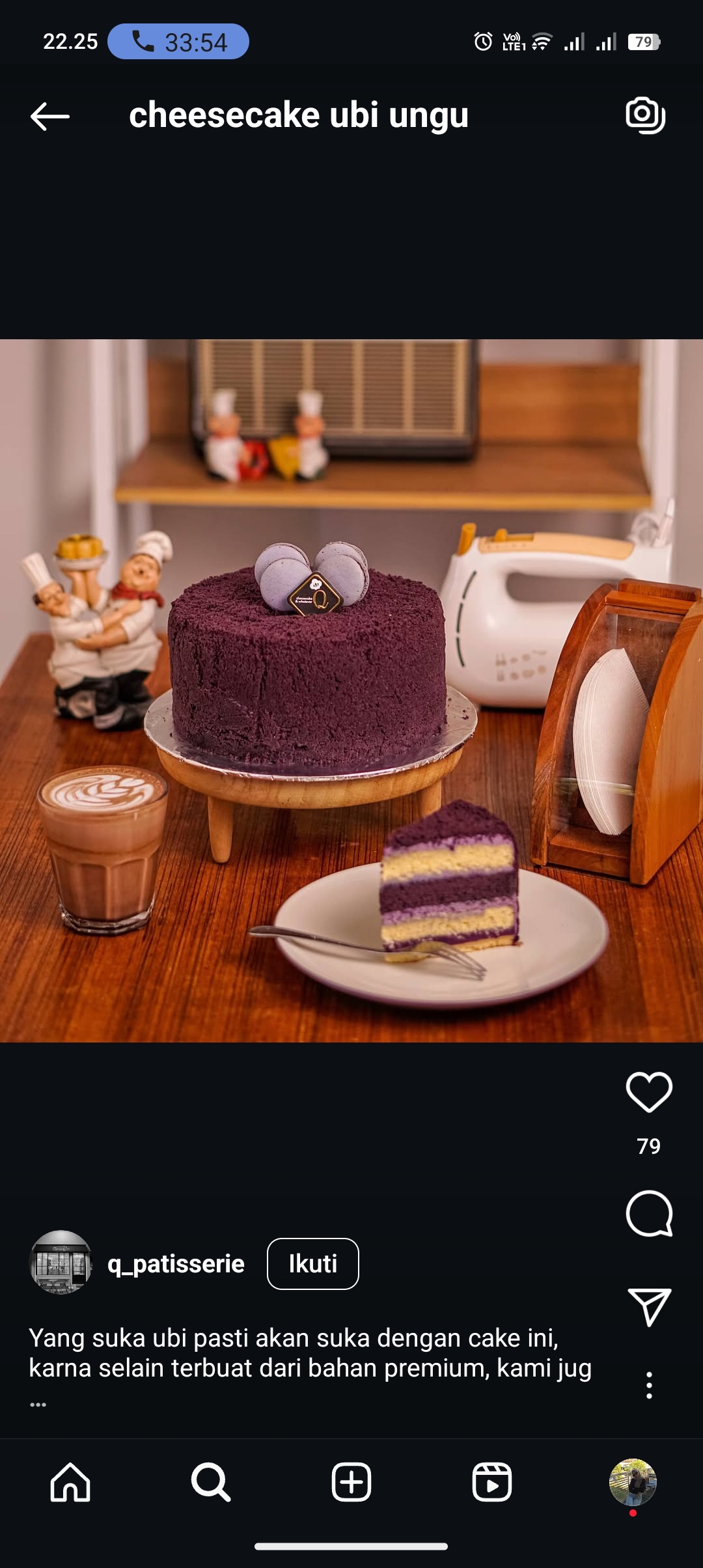 Cheesecake Ubi ungu