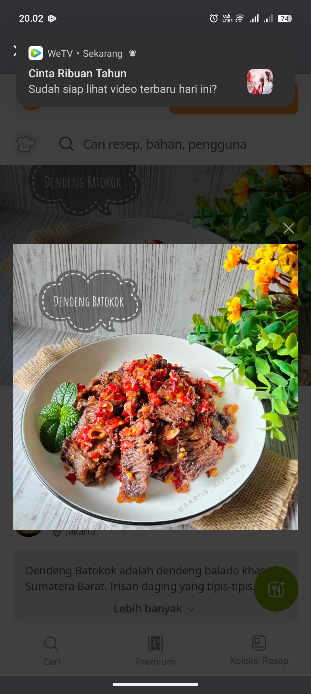 Resep dendeng batokok