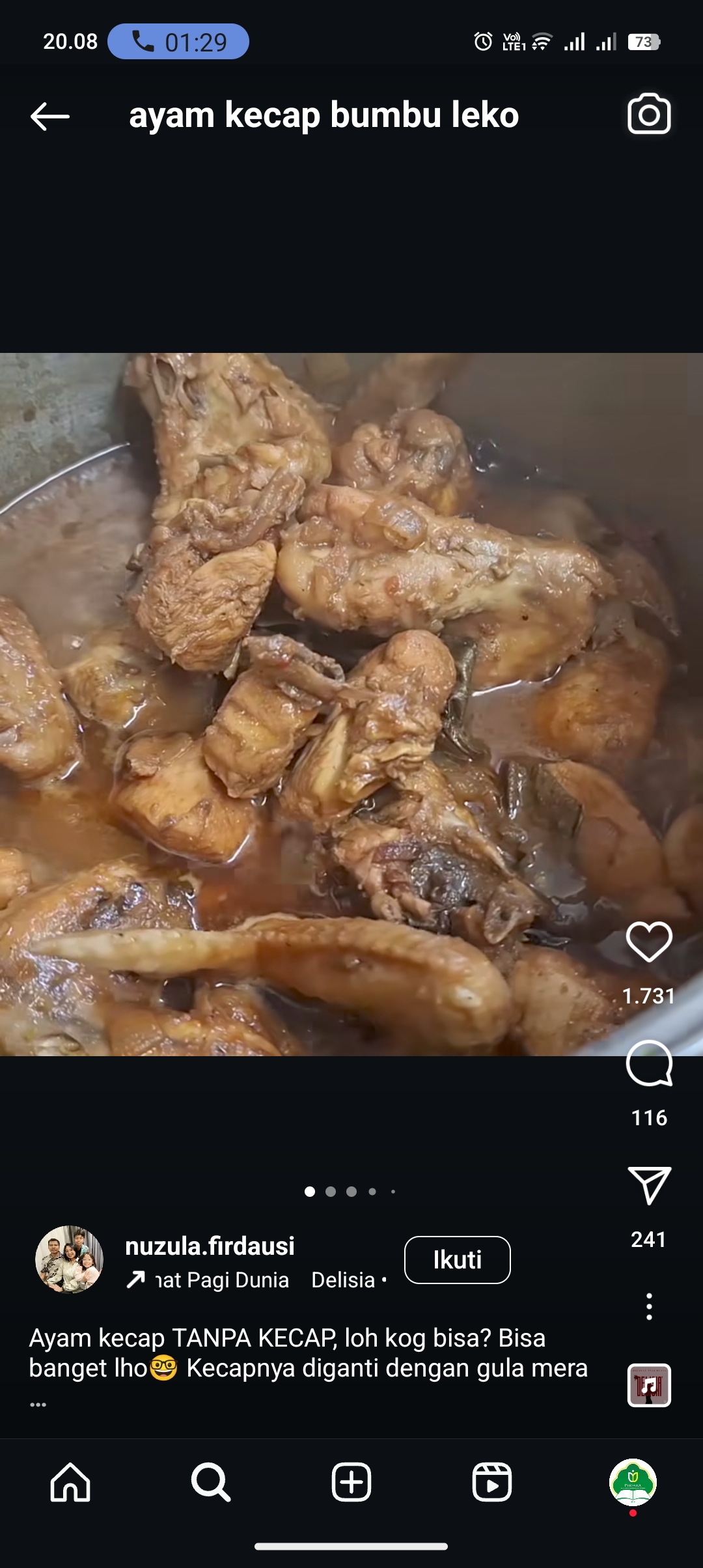 Ayam kecap bumbu lekoh