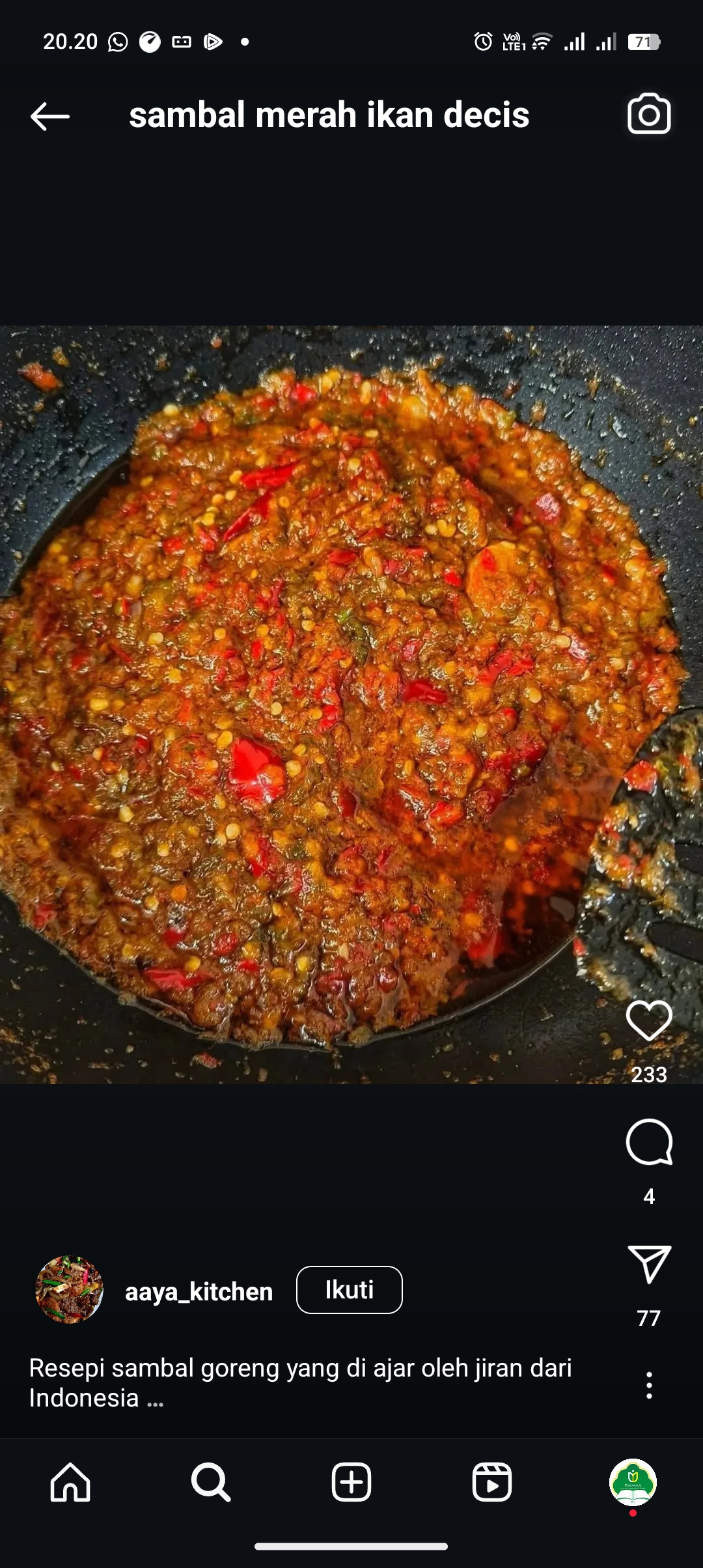 Resep sambal goreng