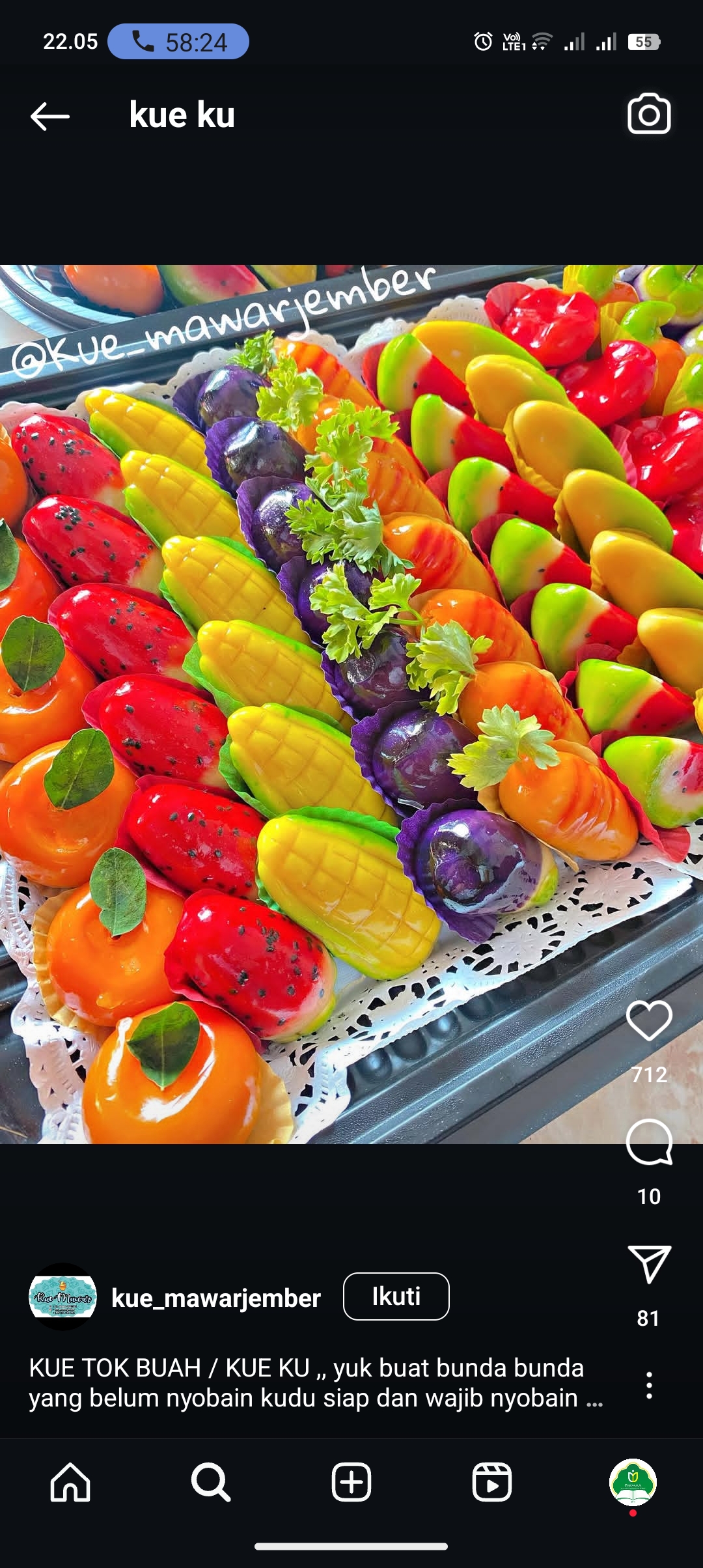 Kue ku lucu dan enak