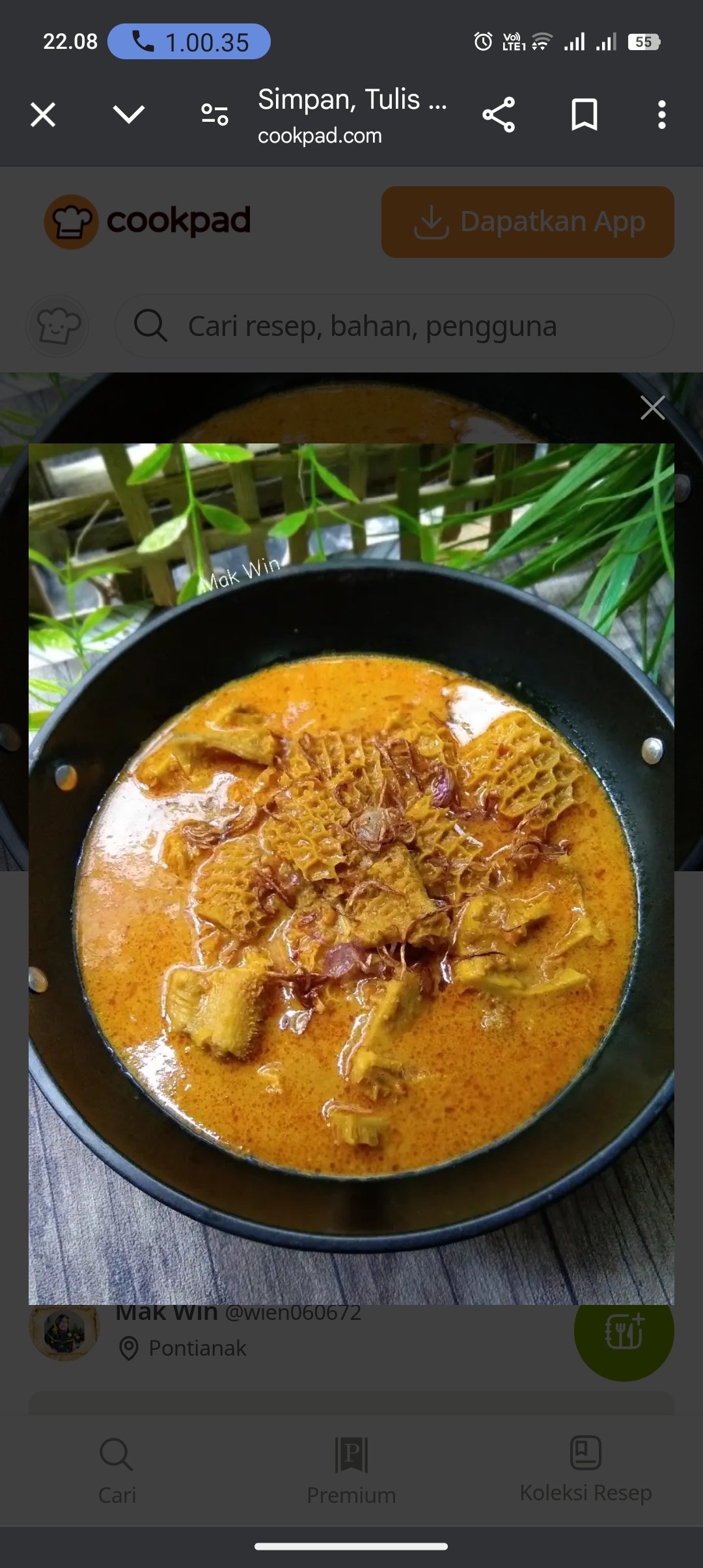 Resep gulai babat sapi