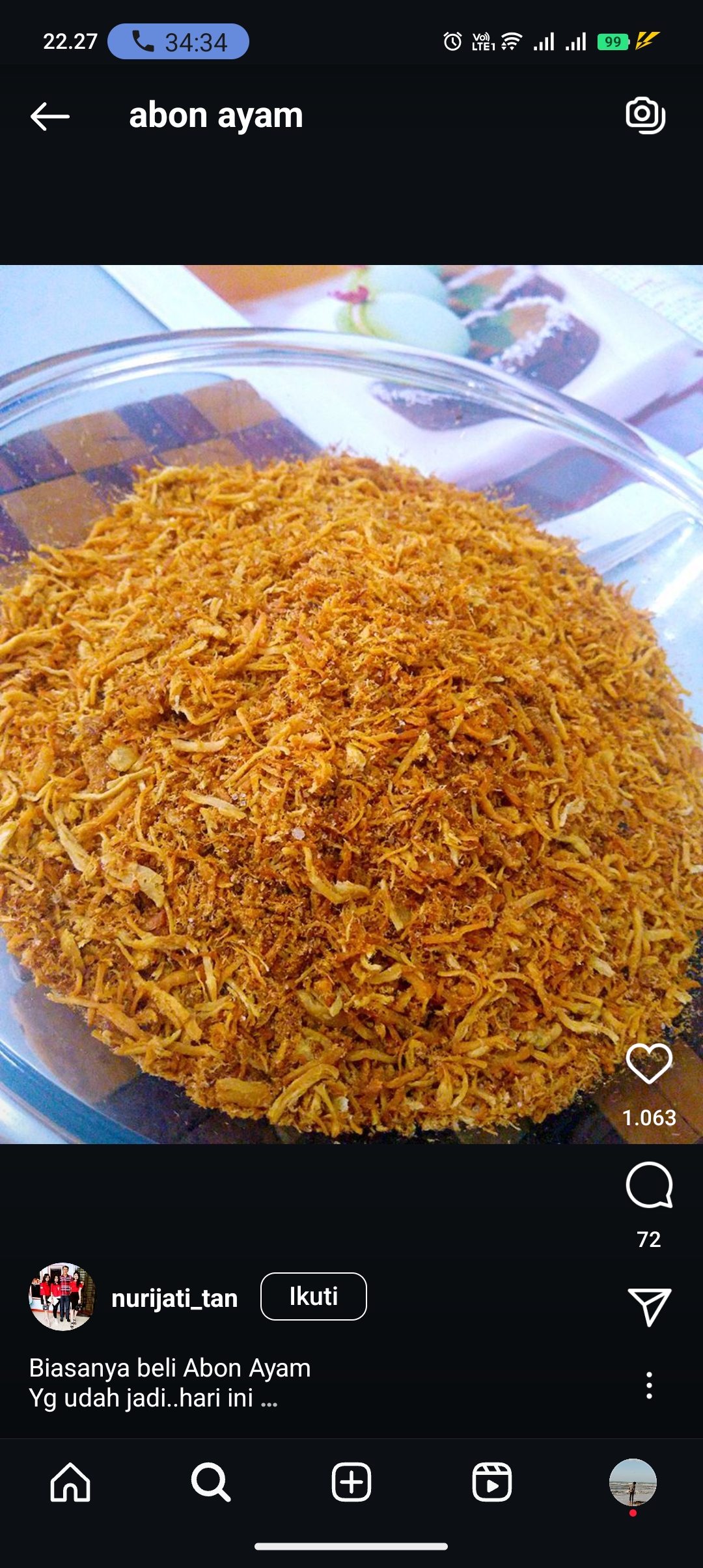 Resep abon ayam