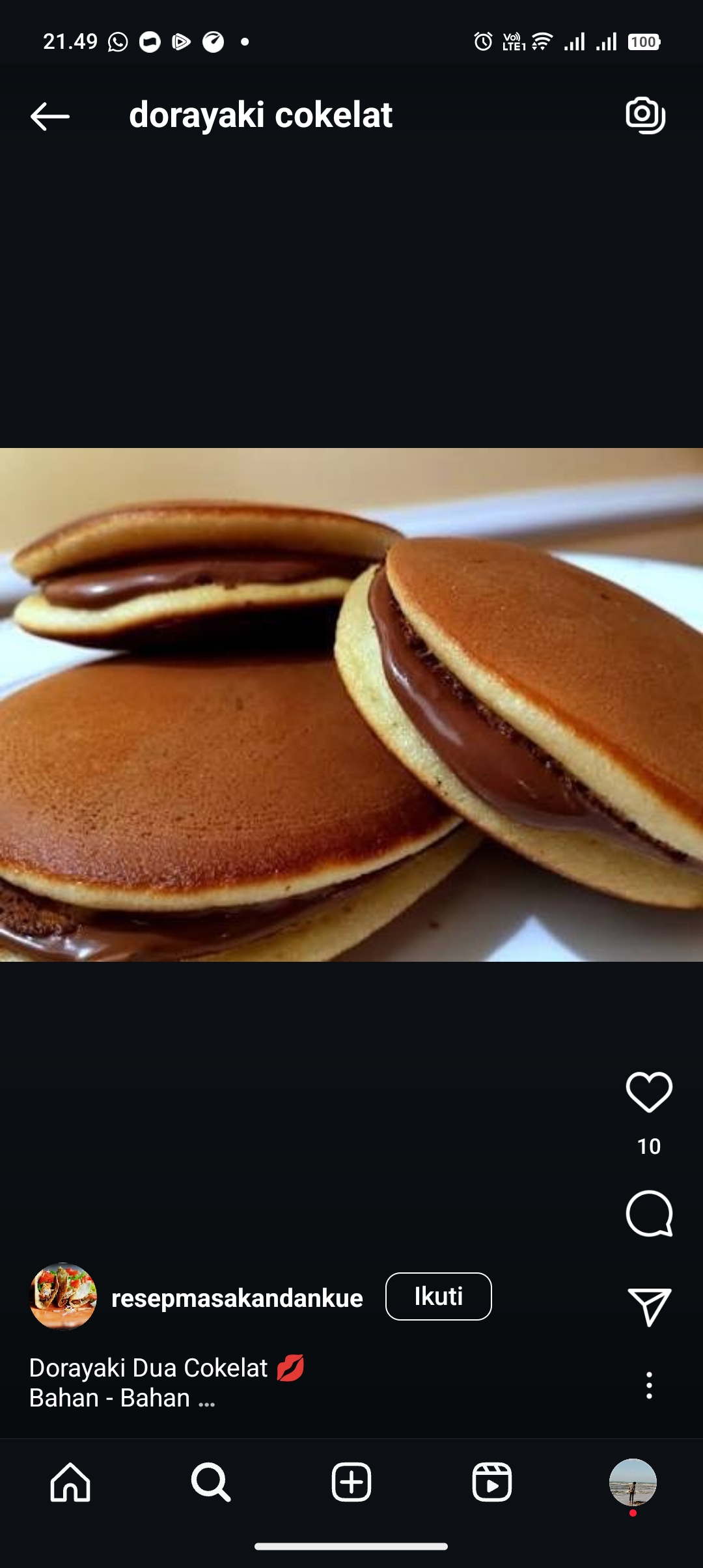 Resep Dorayaki Cokelat