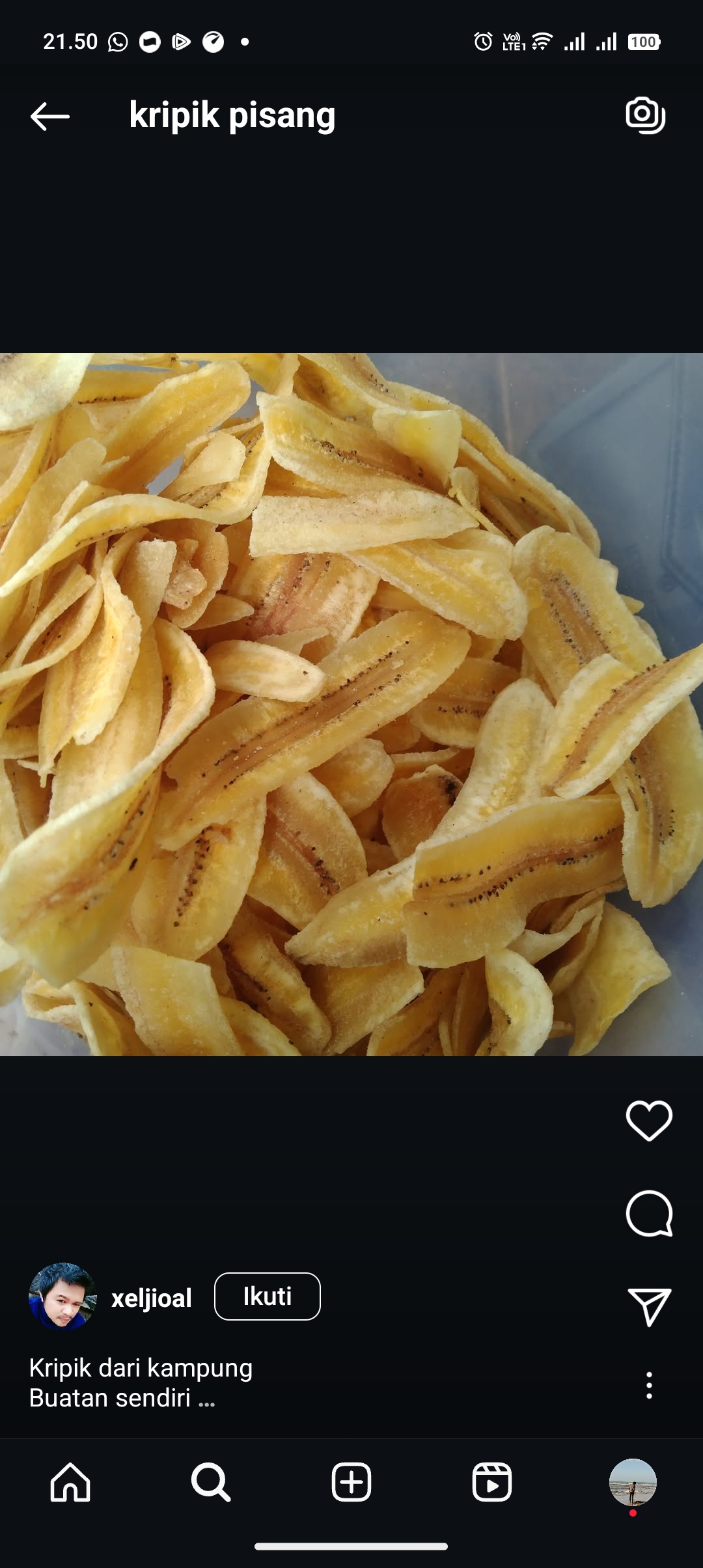 Resep kripik pisang