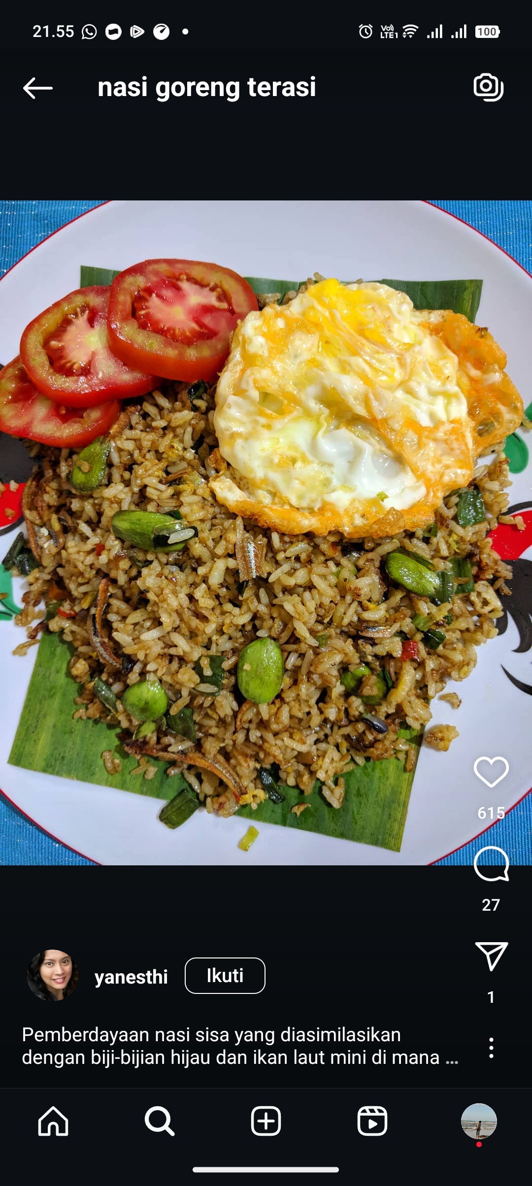 Resep nasi goreng terasi