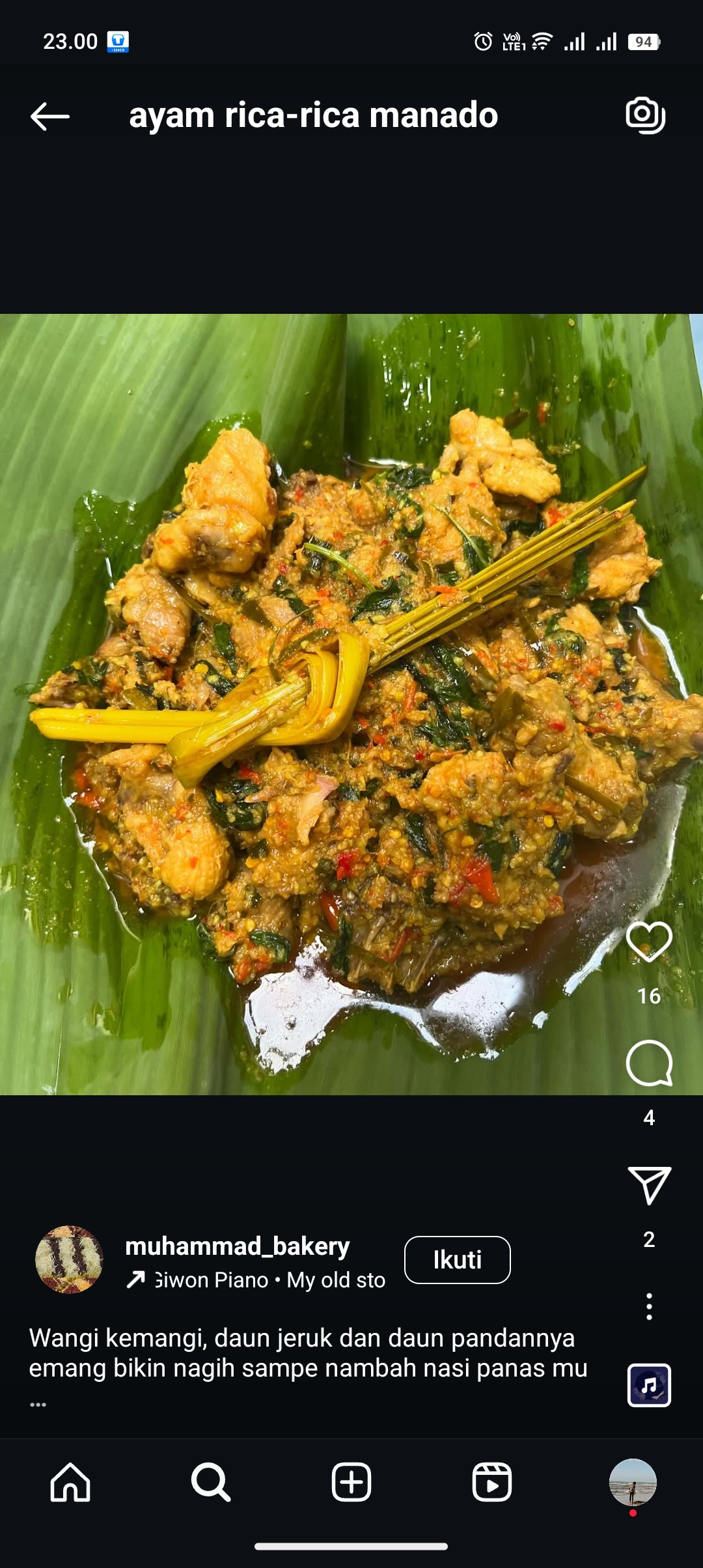 Resep ayam rica-rica kemangi