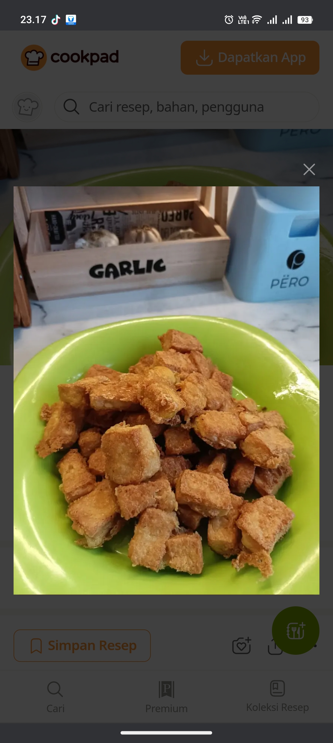 Resep tahu krispi