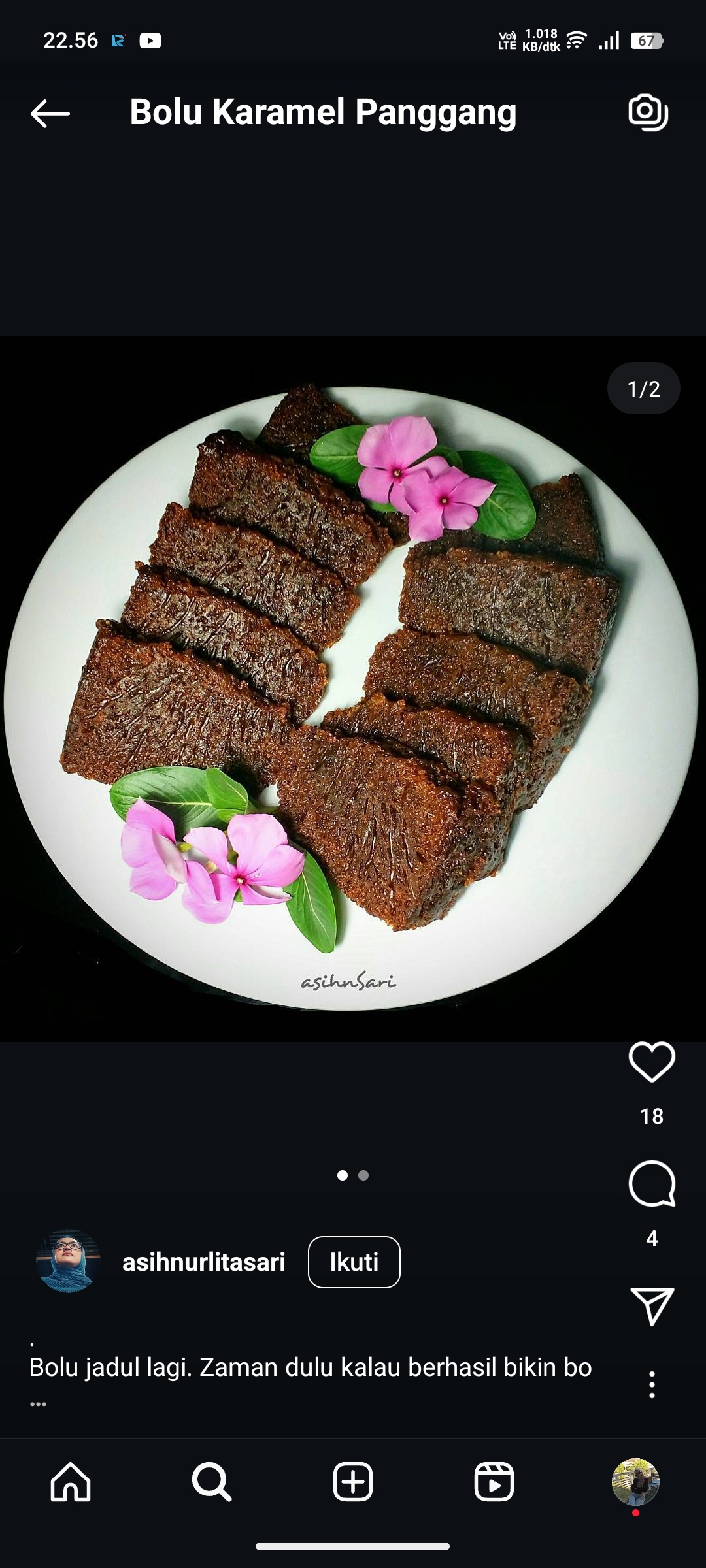 Bolu Karamel Panggang