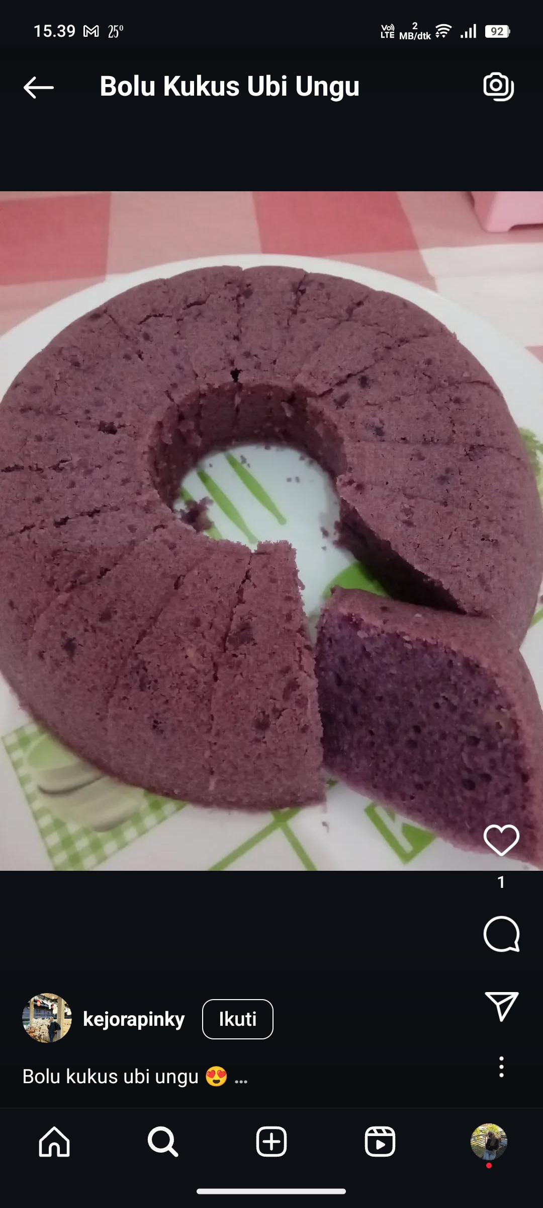 Bolu Kukus Ubi Ungu
