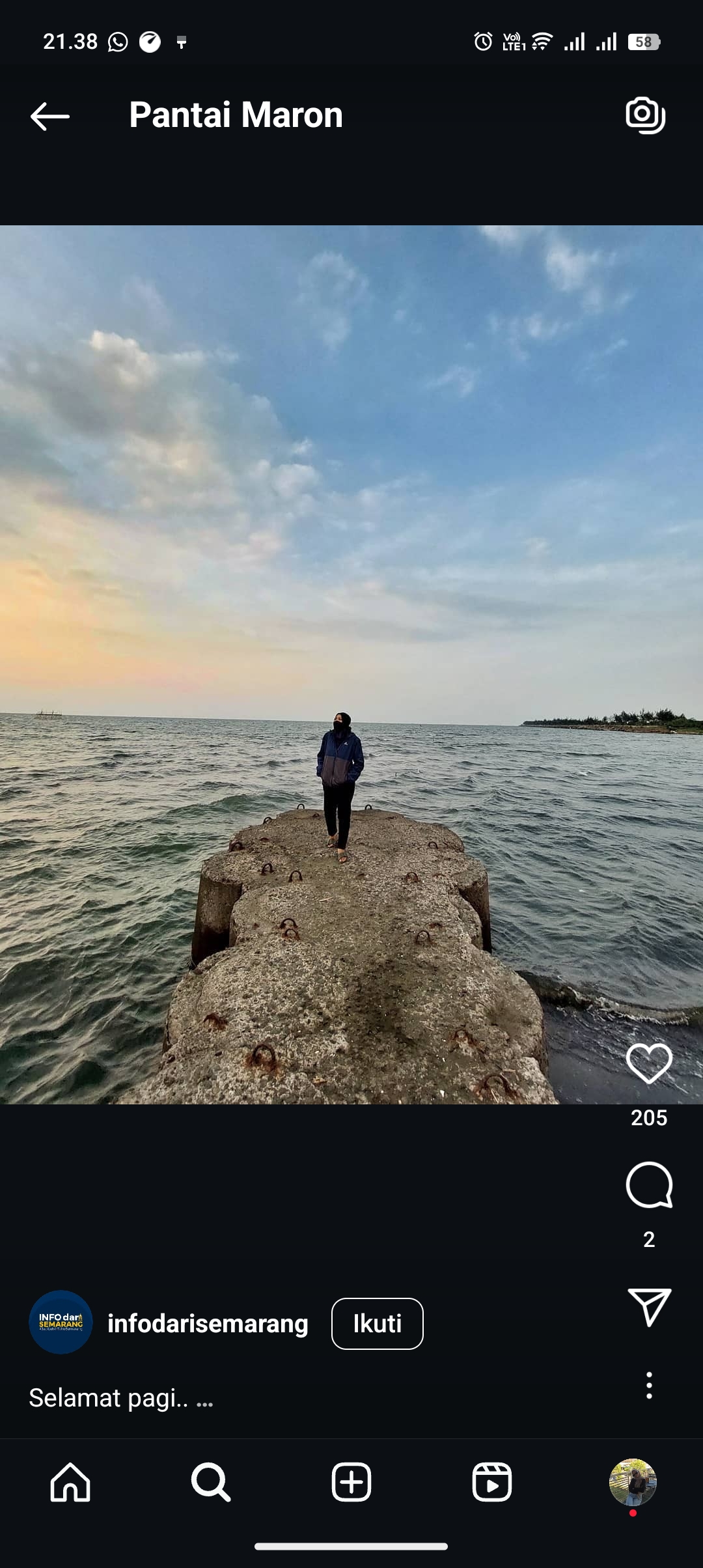 Wisata  Pantai Maron Semarang