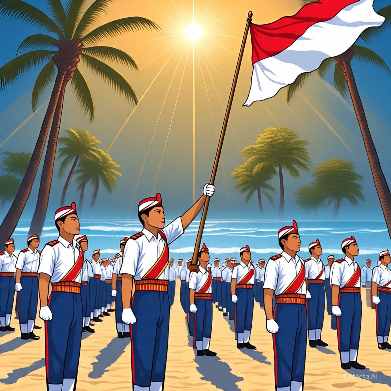 Seleksi calon anggota Paskibraka Kabupaten Sampang sudah selesai dilaksanakan. (Ilustrasi: Dibantu Meta AI)