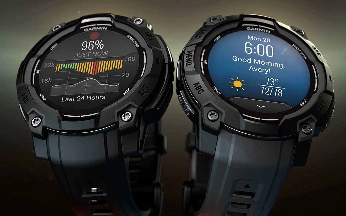 Visual amoled dari Garmin Instinct 3 standar militer
