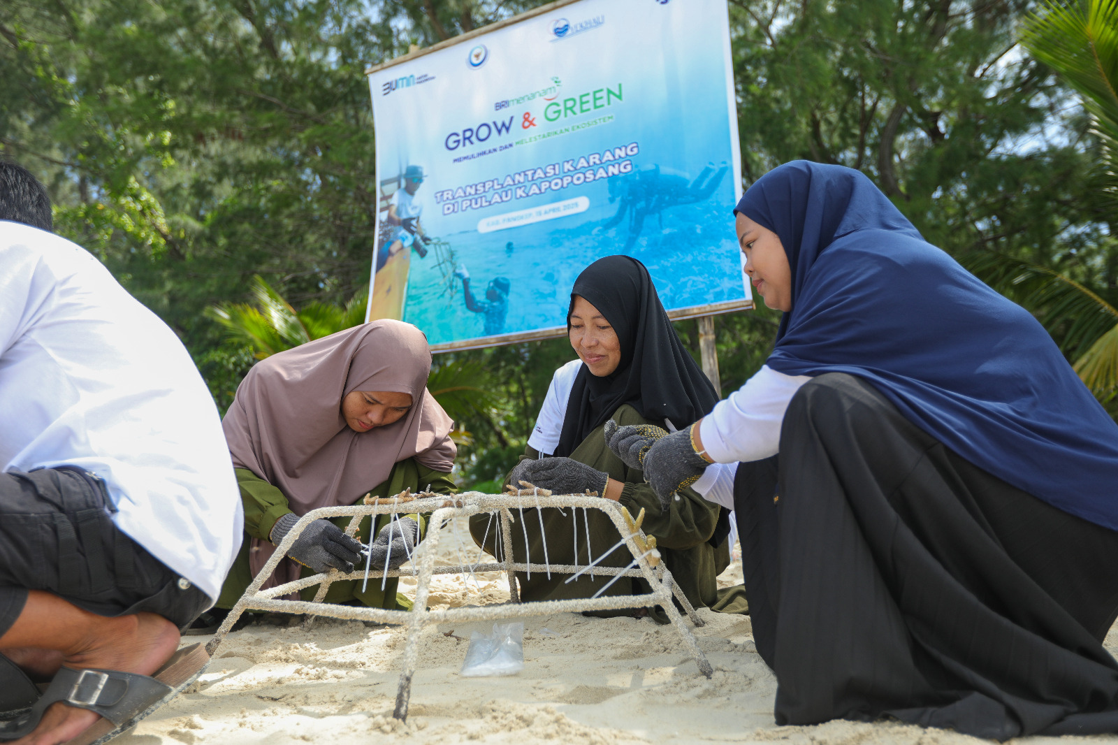 JAGA ALAM: BRI ikut serta melestarikan biota laut di Pulau Kapoposang, Kabupaten Pangkep, Sulawesi Selatan