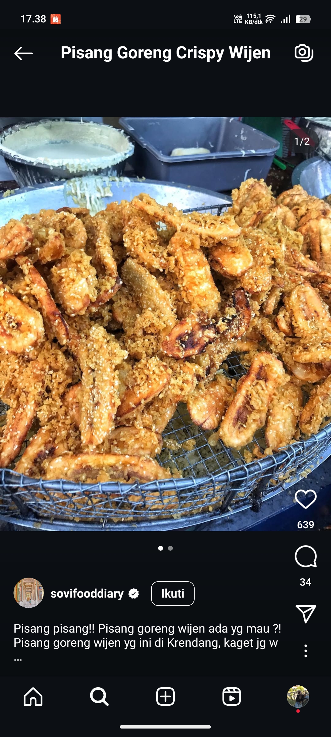 Pisang Goreng Crispy Wijen
