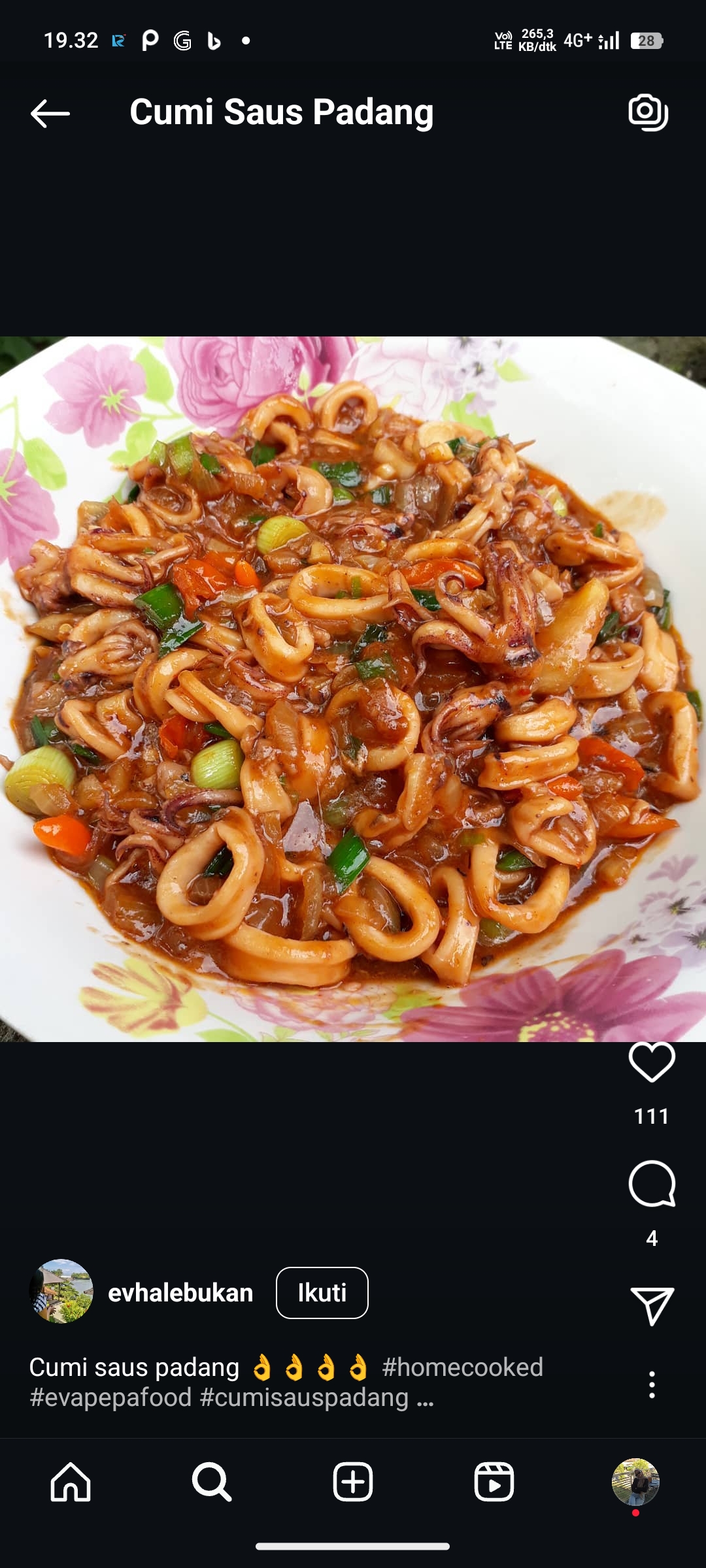 Cumi Saus Padang