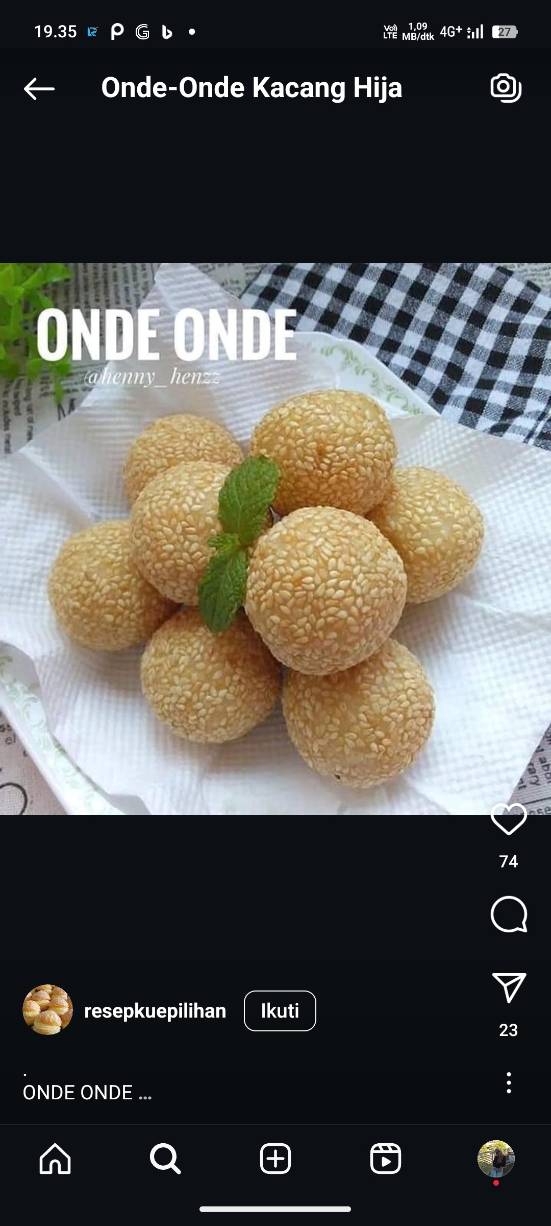 Onde-Onde Kacang Hijau