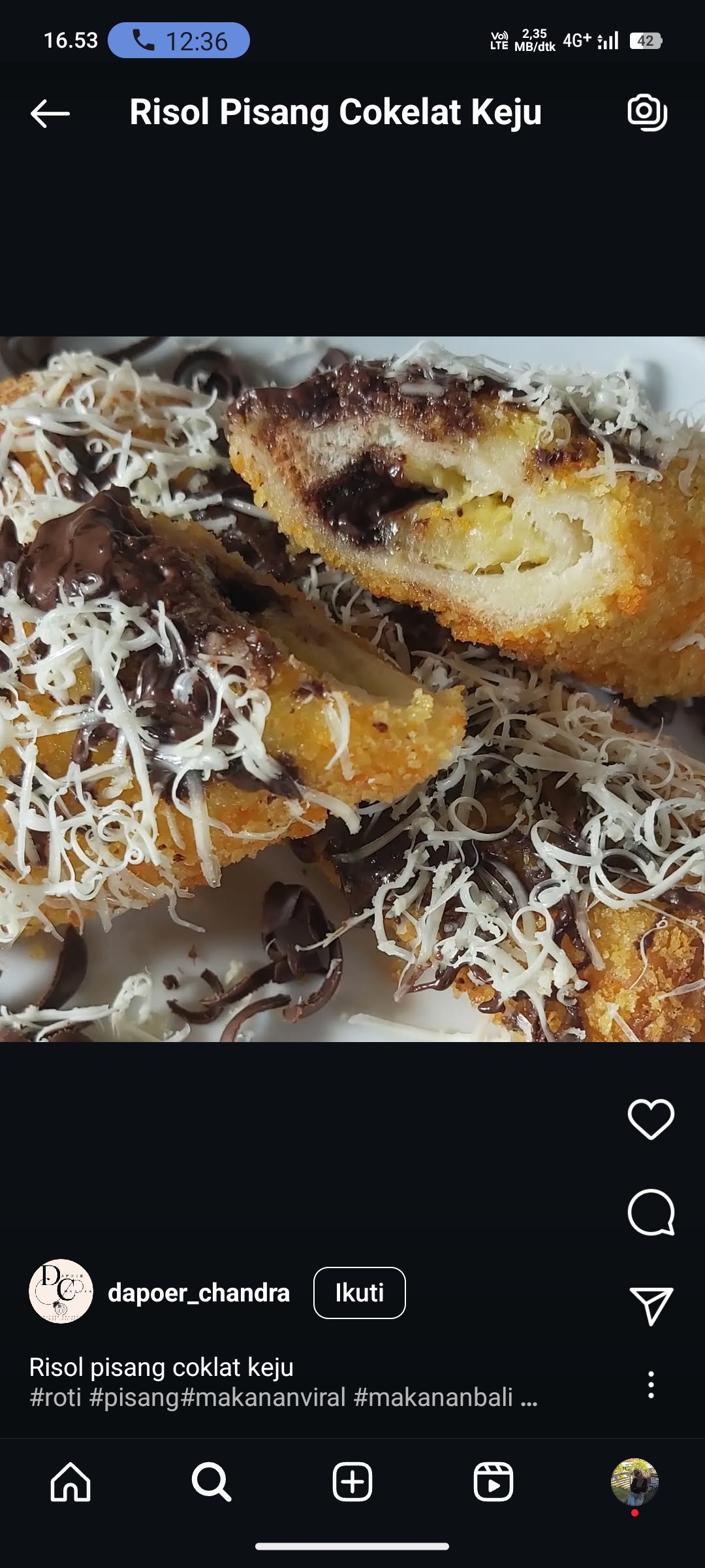 Risol Pisang Cokelat Keju