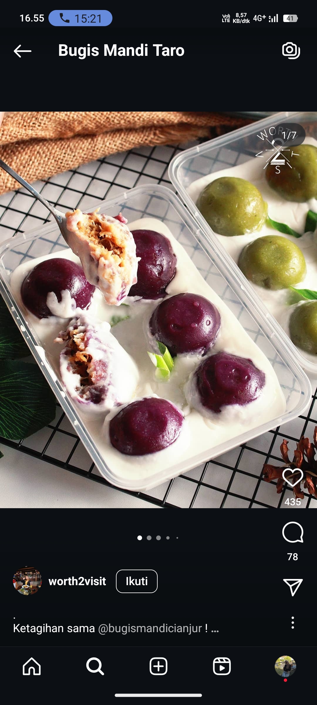 Kue Bugis Mandi Taro