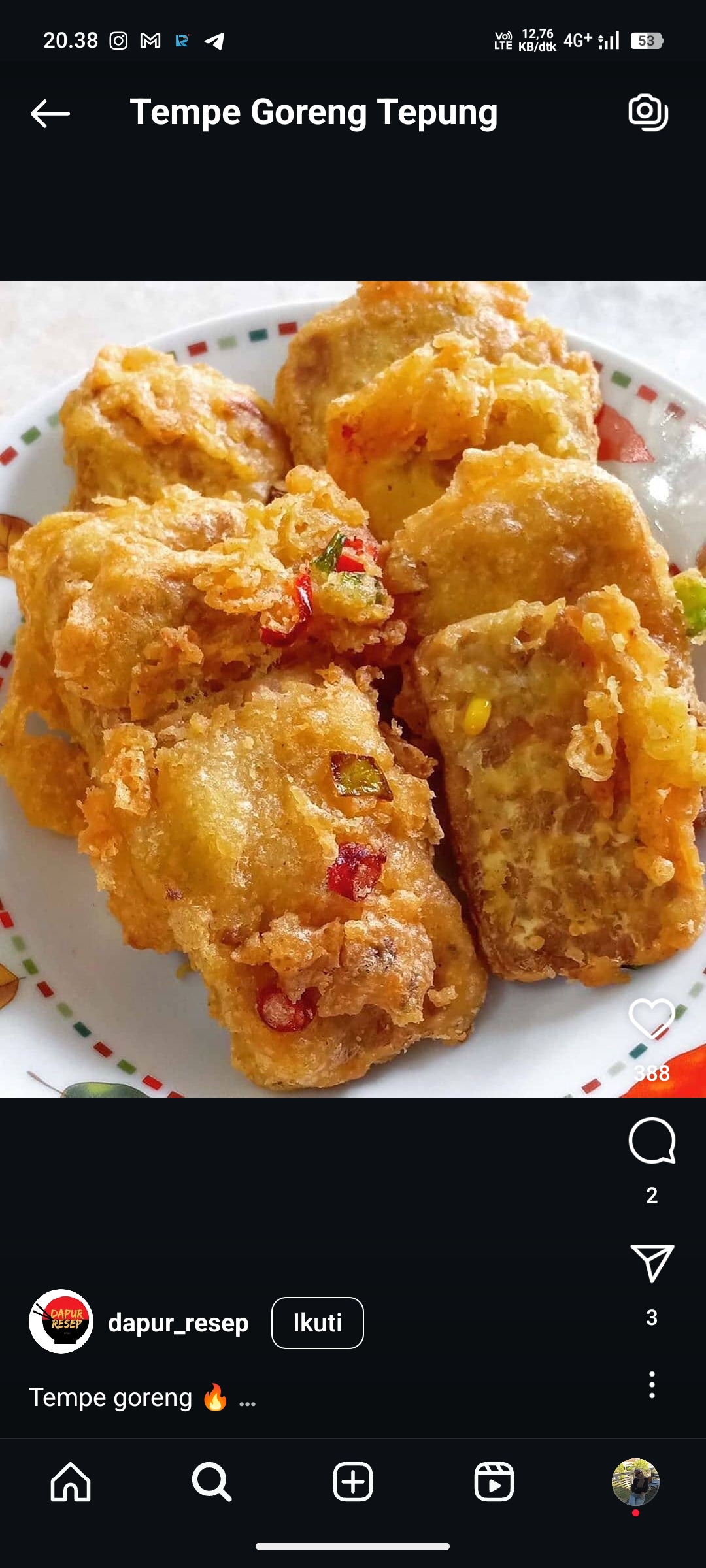 Tempe Goreng Tepung