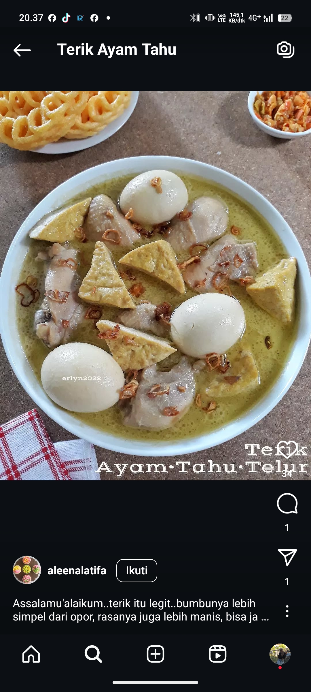 Terik Ayam Tahu
