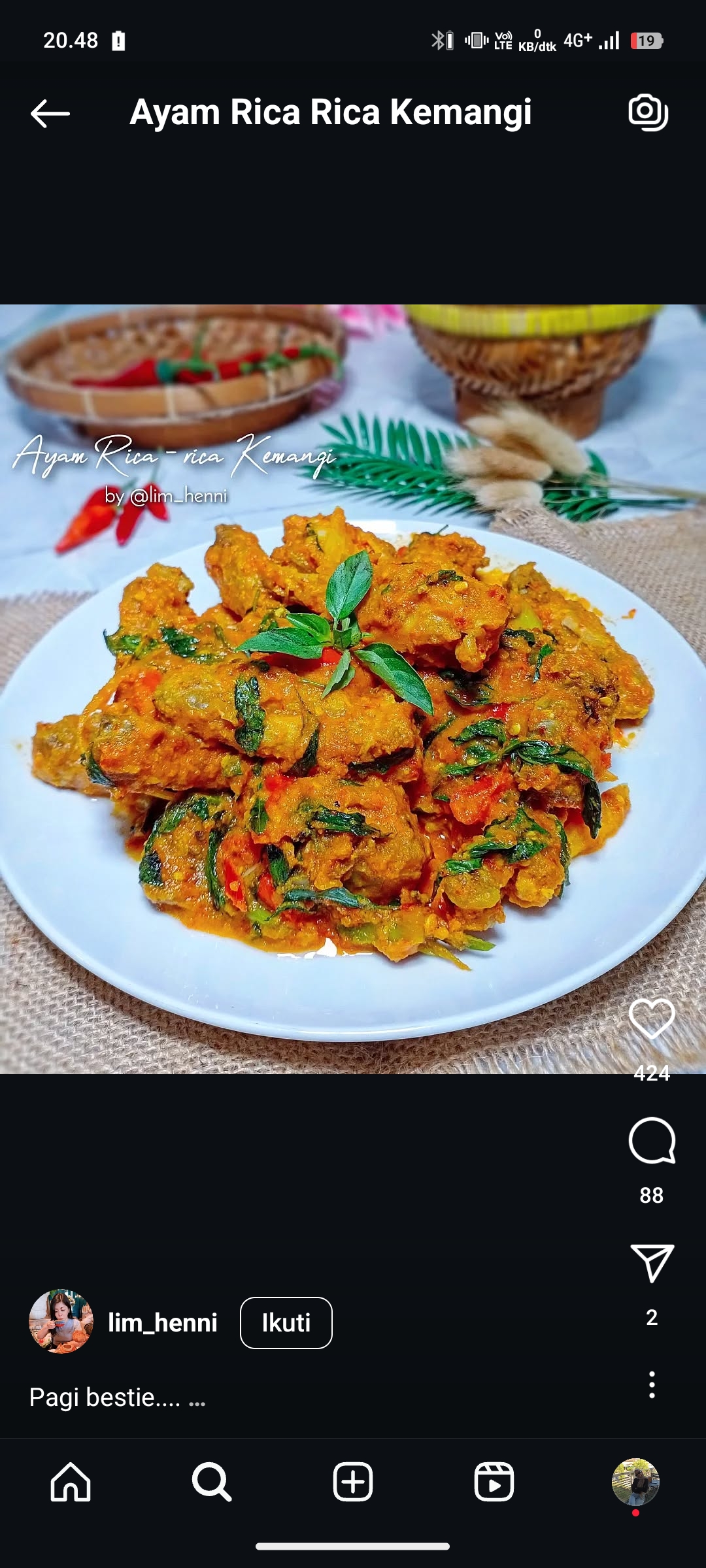 Ayam Rica Rica Kemangi