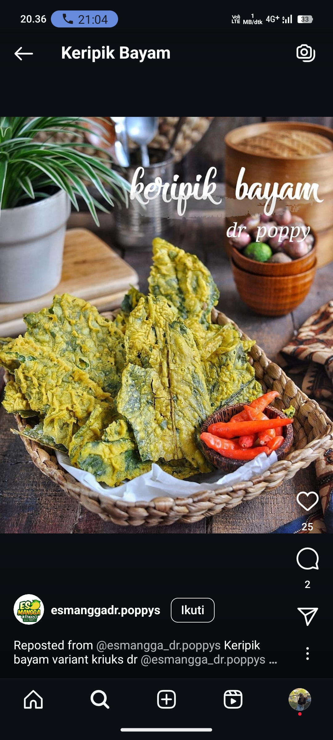 Keripik Bayam