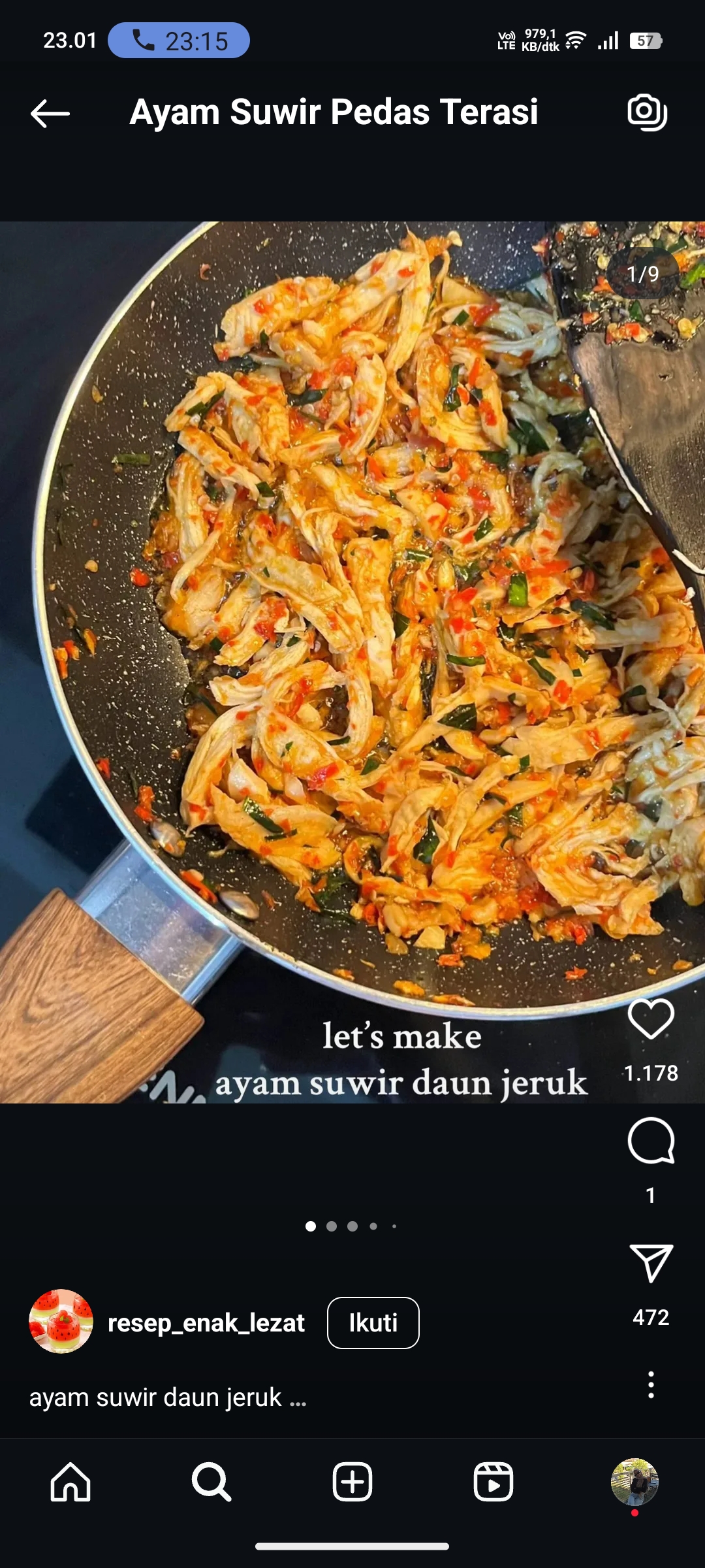 Ayam Suwir Pedas Terasi