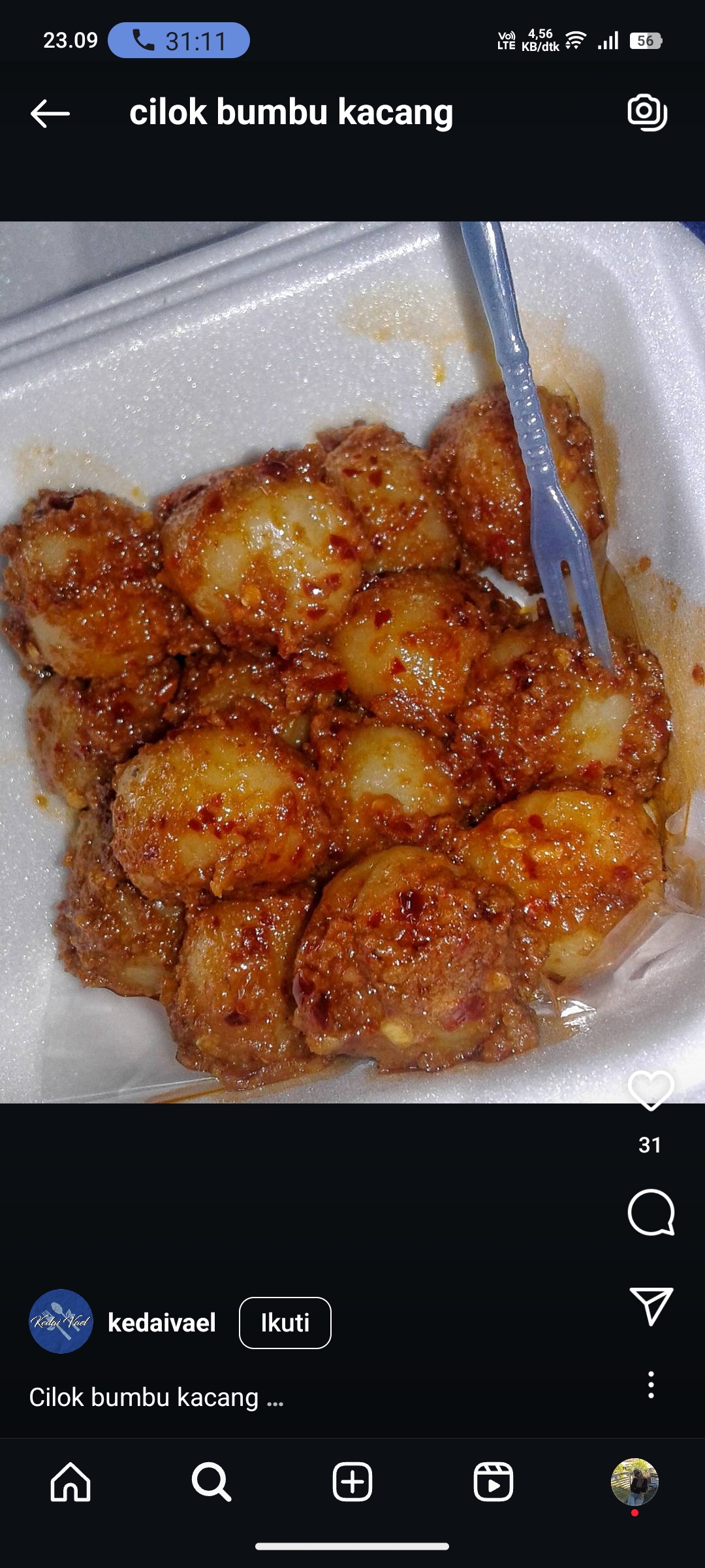 Cilok Bumbu Kacang