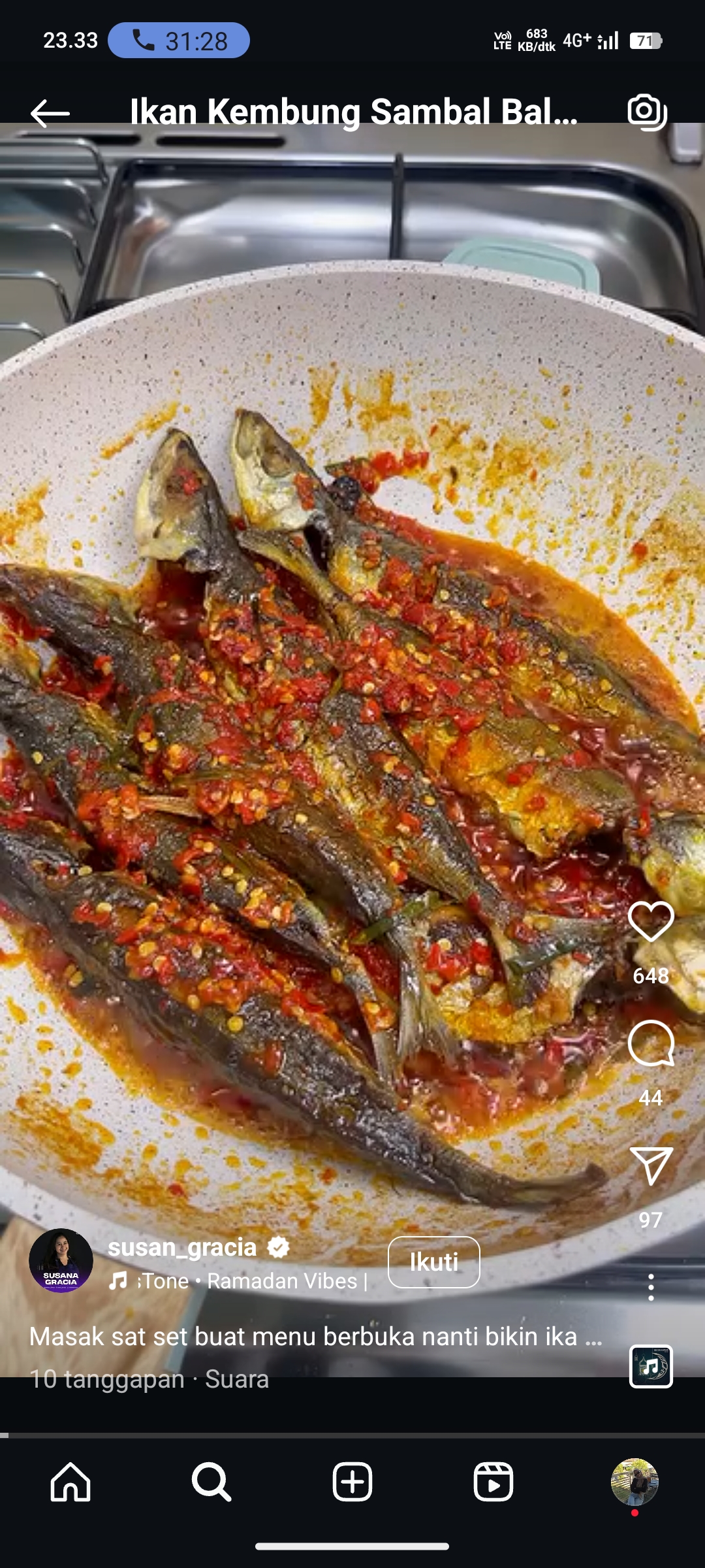 Ikan Kembung Sambal Balado