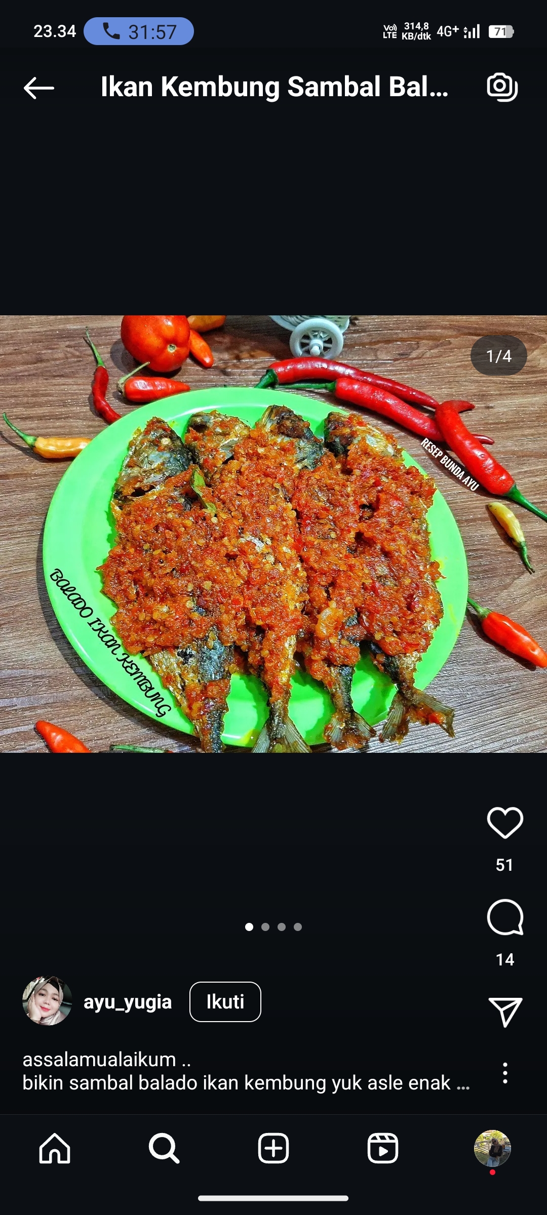 Ikan Kembung Sambal Balado