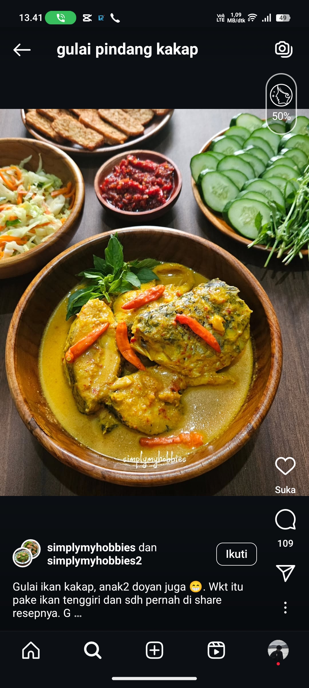 Ilustrasi Pindang Kakap Masak Santan