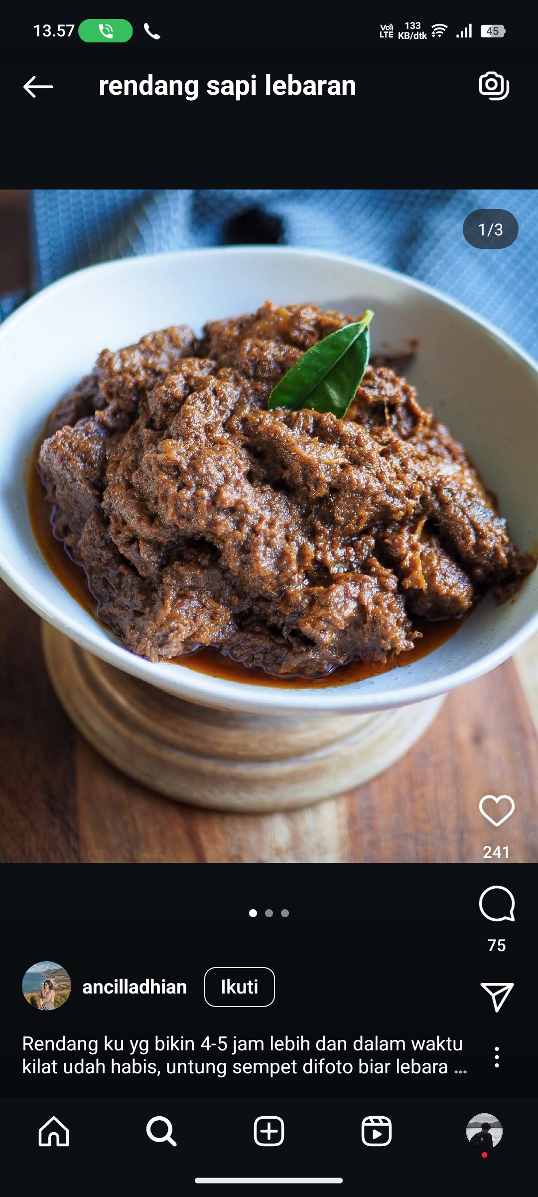 Rendang Daging Sapi