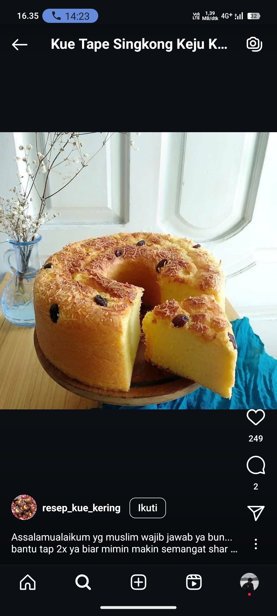 Kue Tape Singkong Keju Kismis