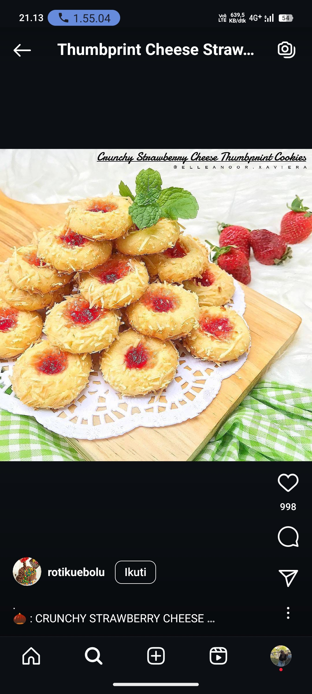 Thumbprint Cheese Strawberry