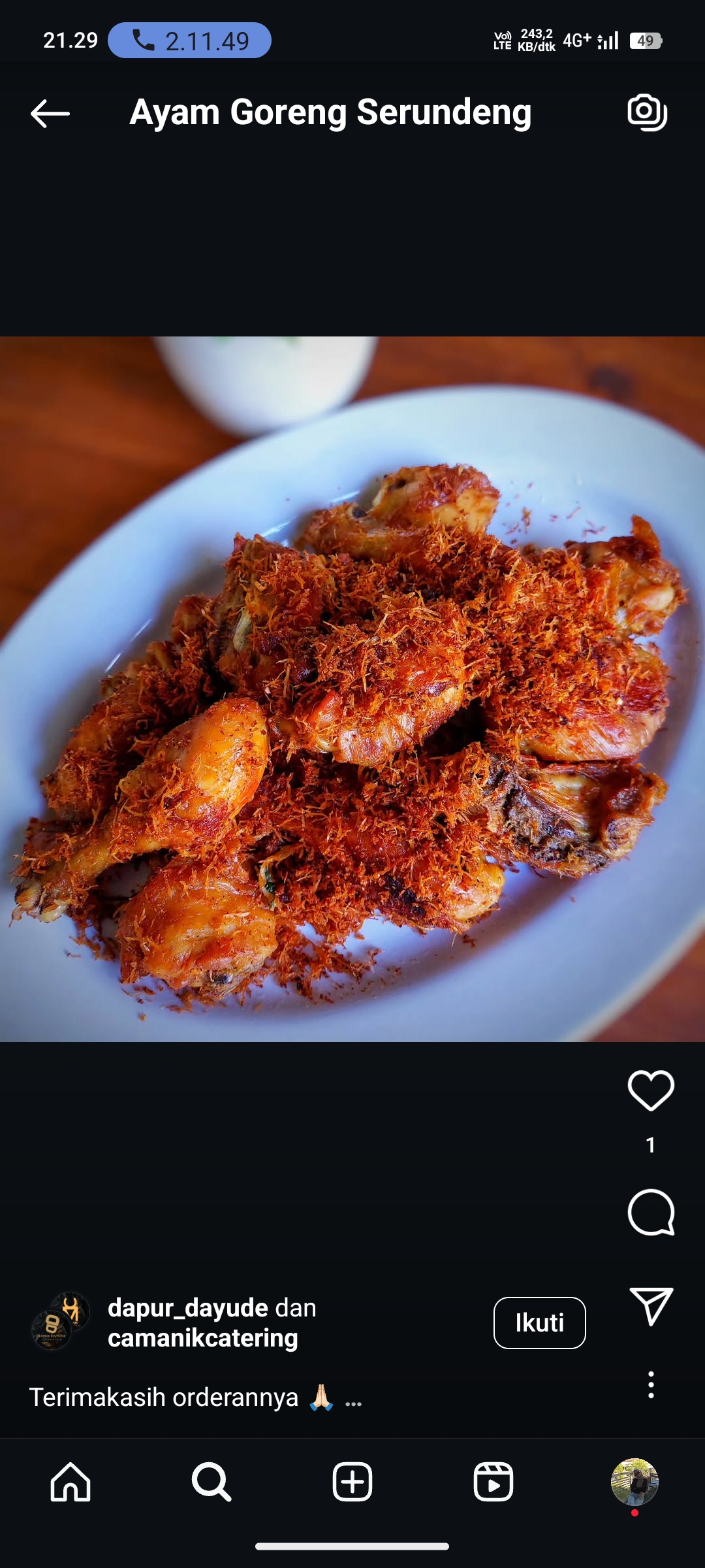 Ayam Goreng Serundeng