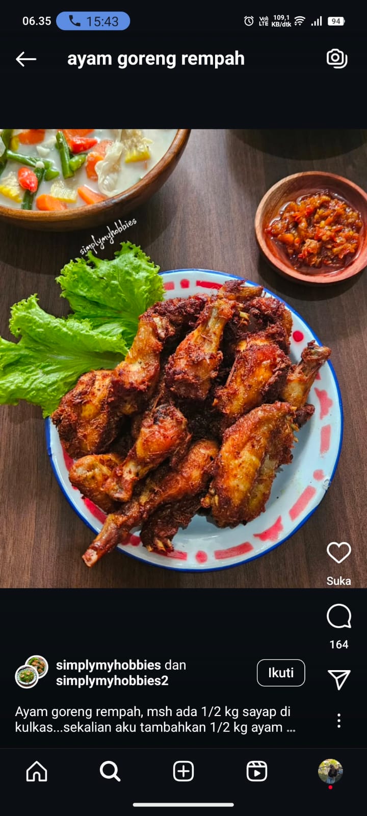 Resep Ayam goreng rempah