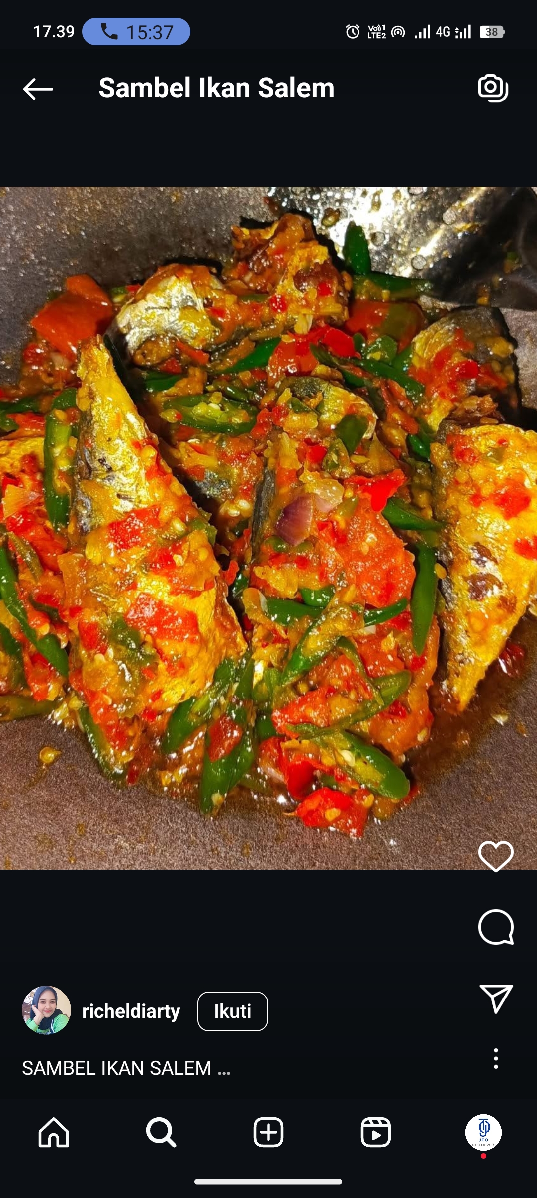 Resep sambal ikan salem