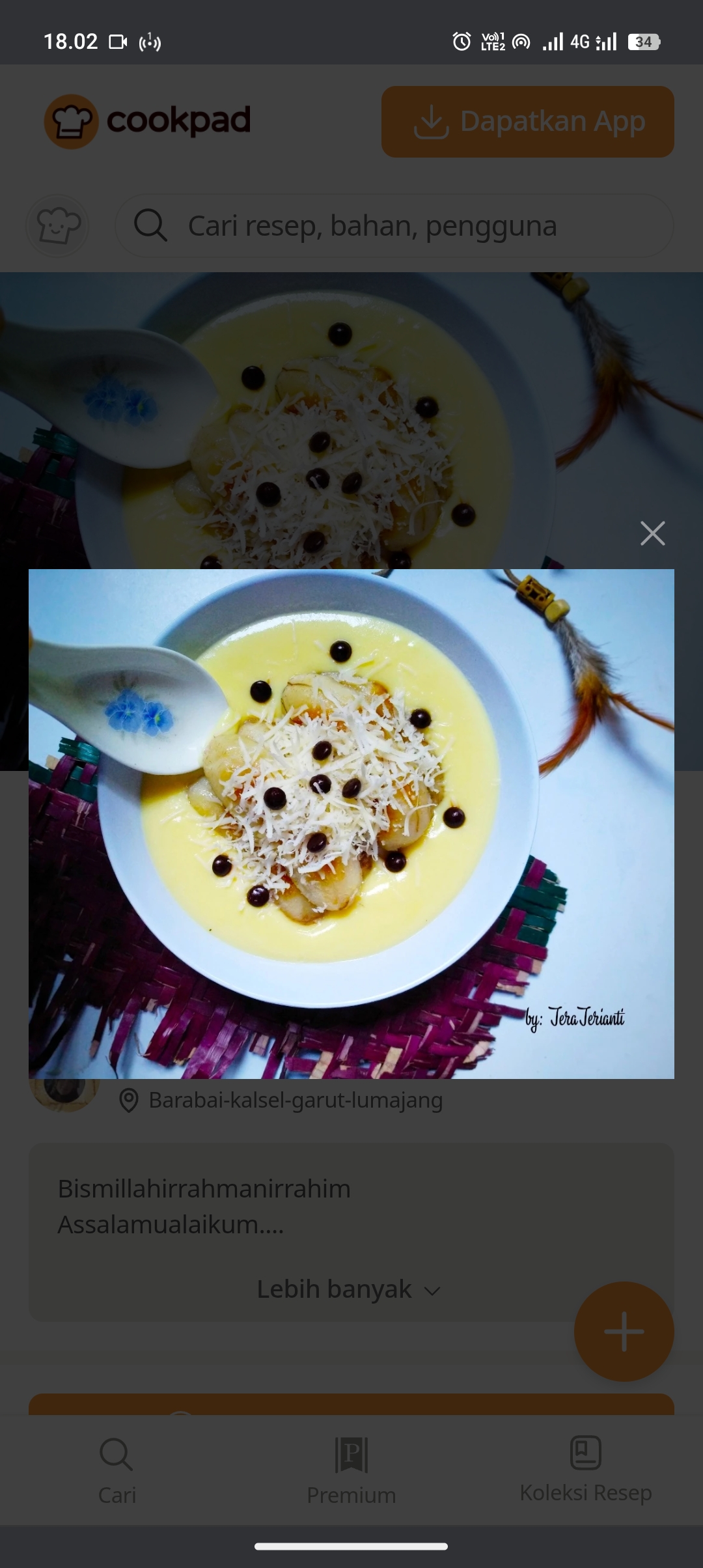 Creamy Pisang Panggang Saus Custard