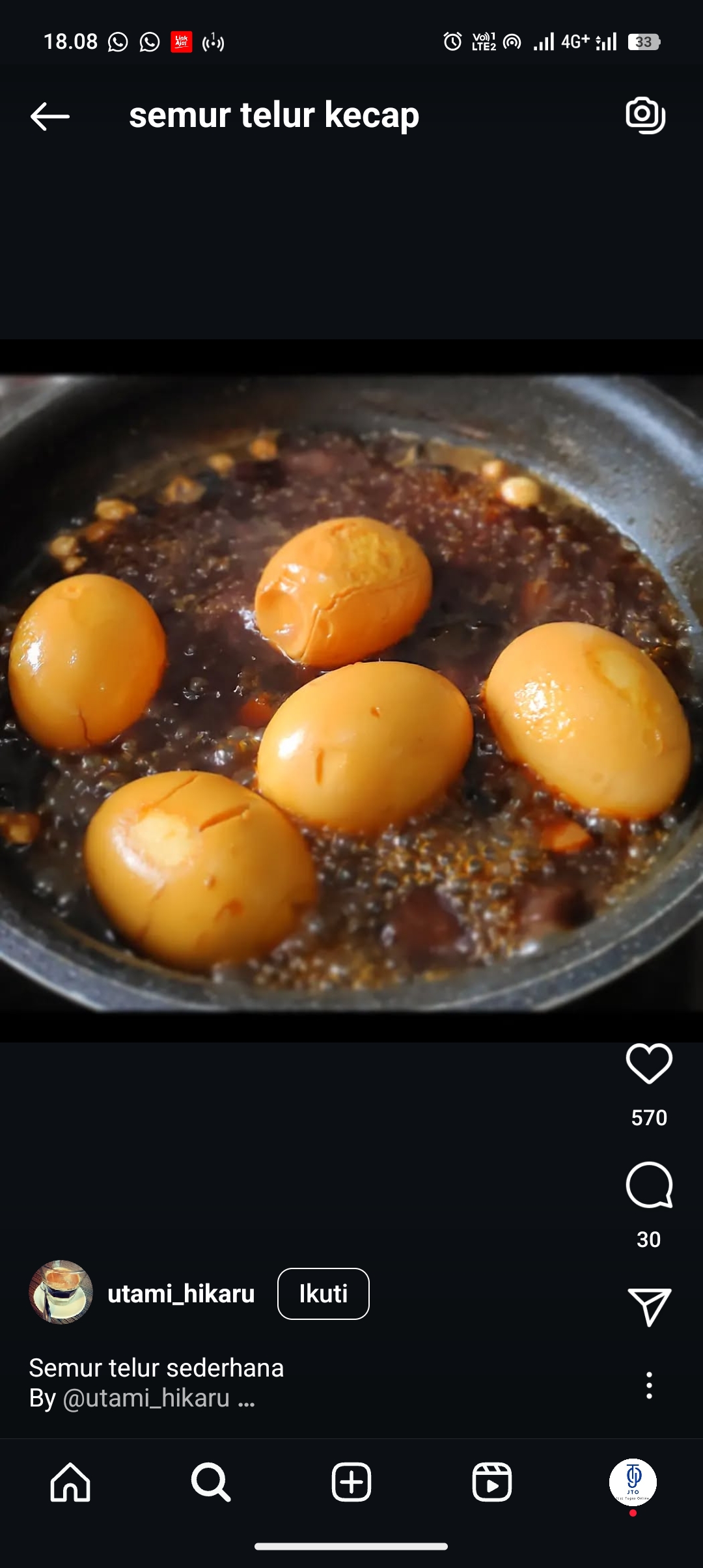 Resep semur telur kecap